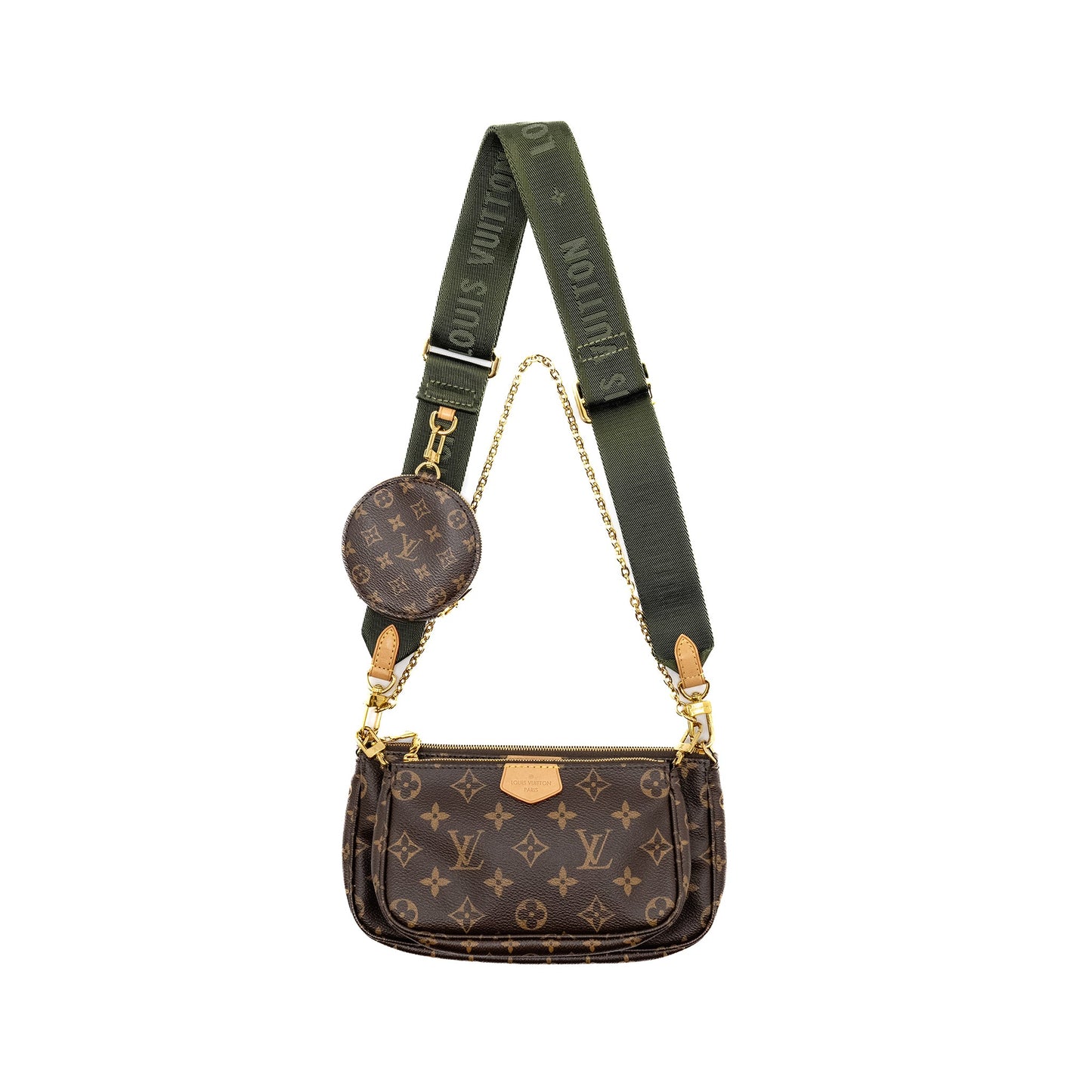 Louis Vuitton Multi Pochette Accessories Monogram Canvas Khaki