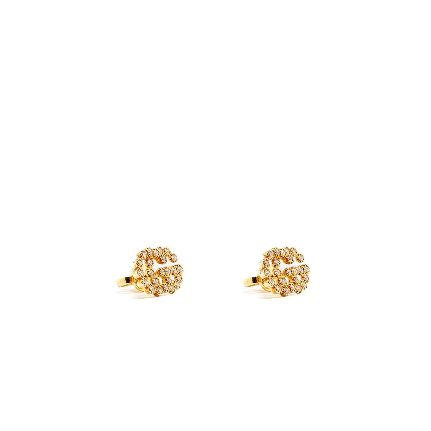 Gucci running studs 18K yellow gold with diamonds