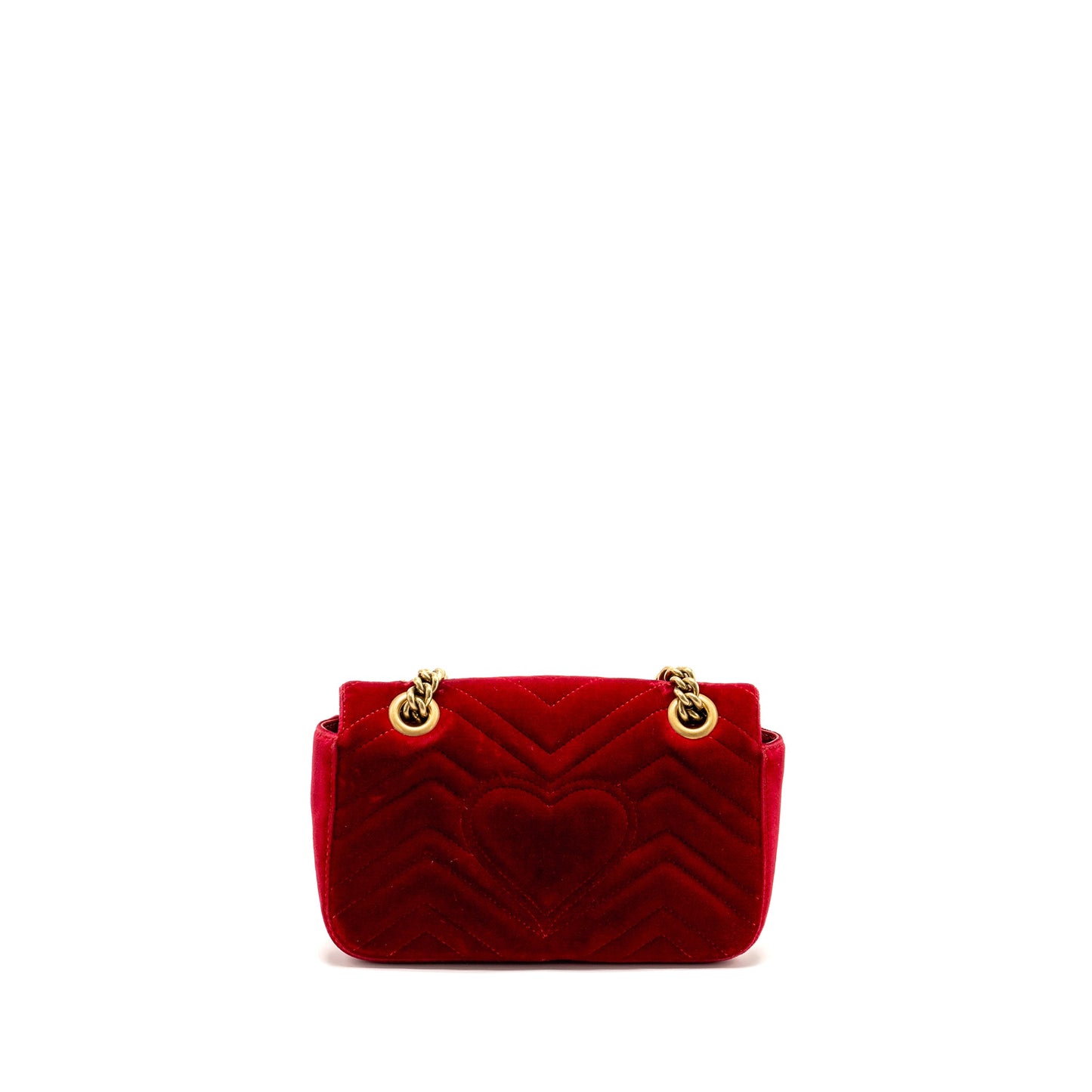 Gucci Small Marmont Purse Velvet Red