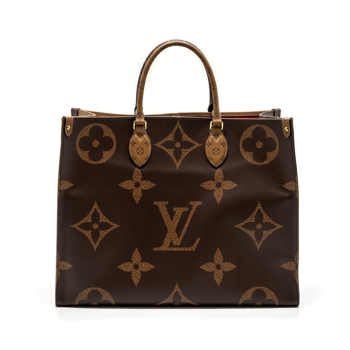 Louis Vuitton onthego monogram canvas / monogram reverse canvas
