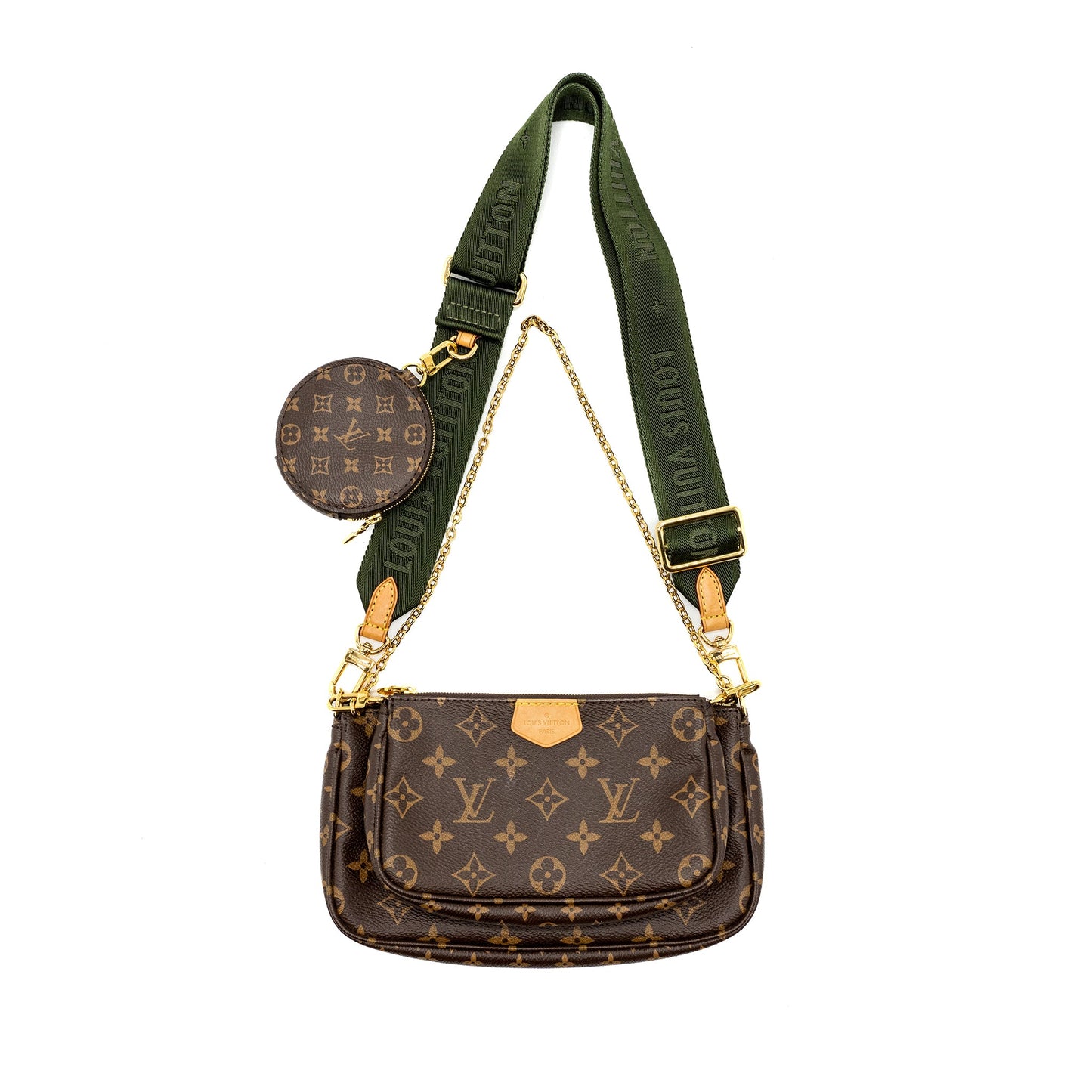 Louis Vuitton Multi Pochette Accessories Monogram Canvas Khaki