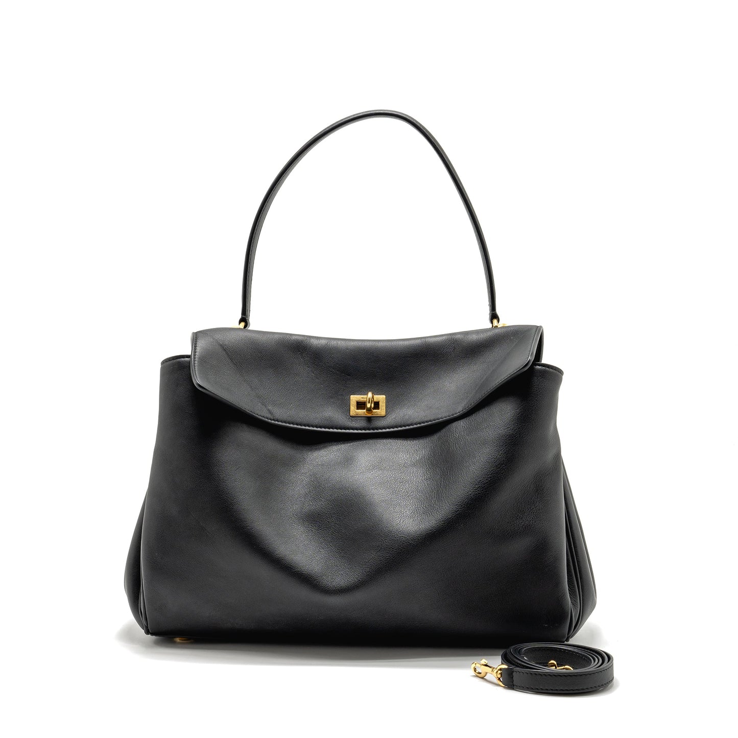 Balenciaga Medium Rodeo Handbag Smooth Calfskin Black