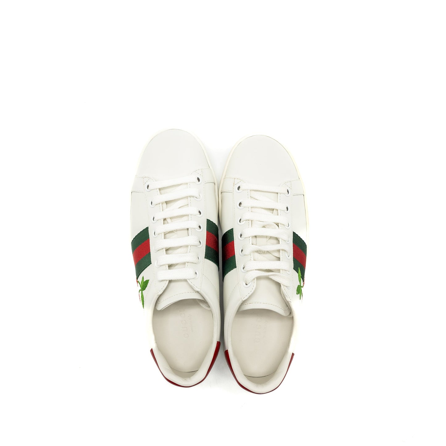 Gucci size 36 leather sneakers with cherry print white multicolour