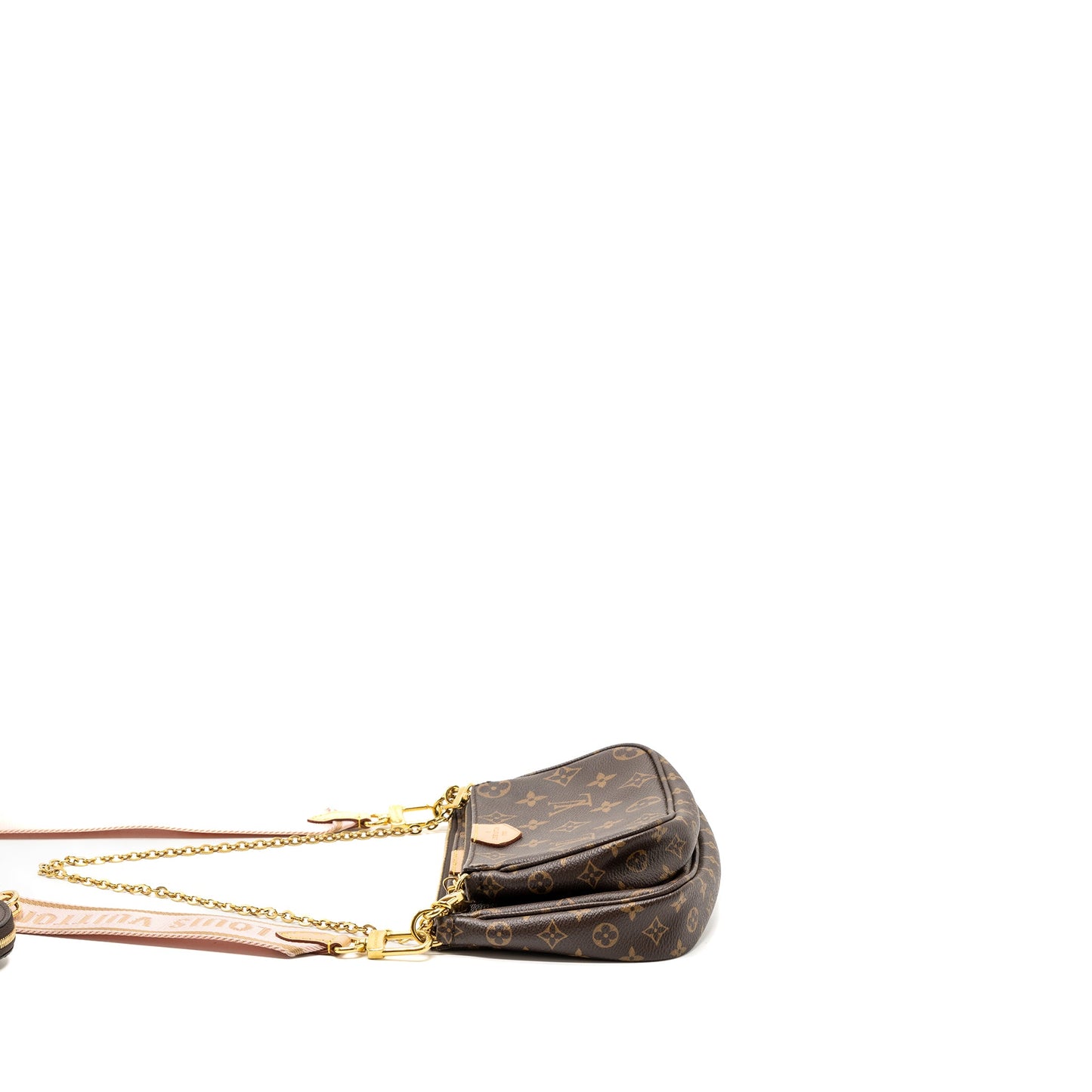 Louis Vuitton Multi Pochette Rose Clair Strap Monogram Canvas