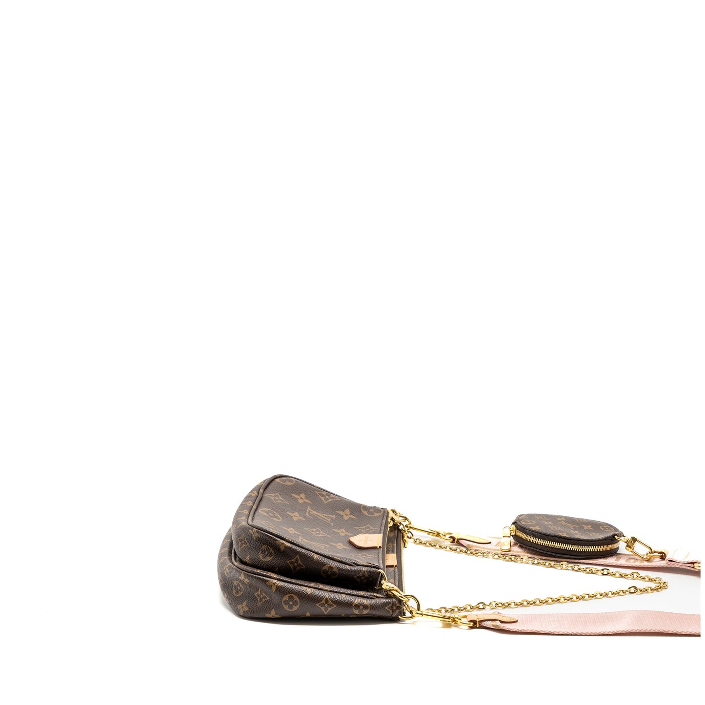 Louis Vuitton Multi Pochette Rose Clair Strap Monogram Canvas