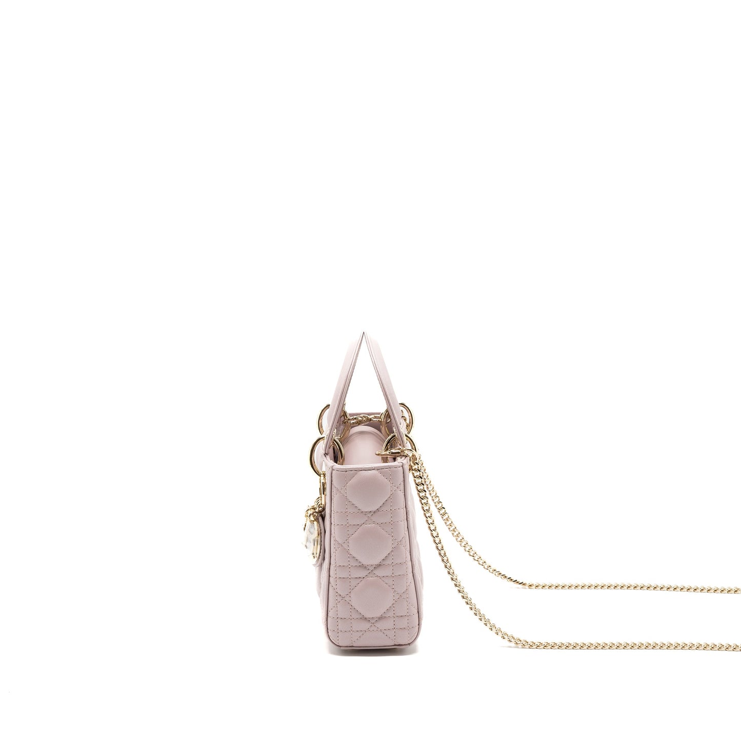 Dior Mini Lady Dior Purse lambskin Light Pink