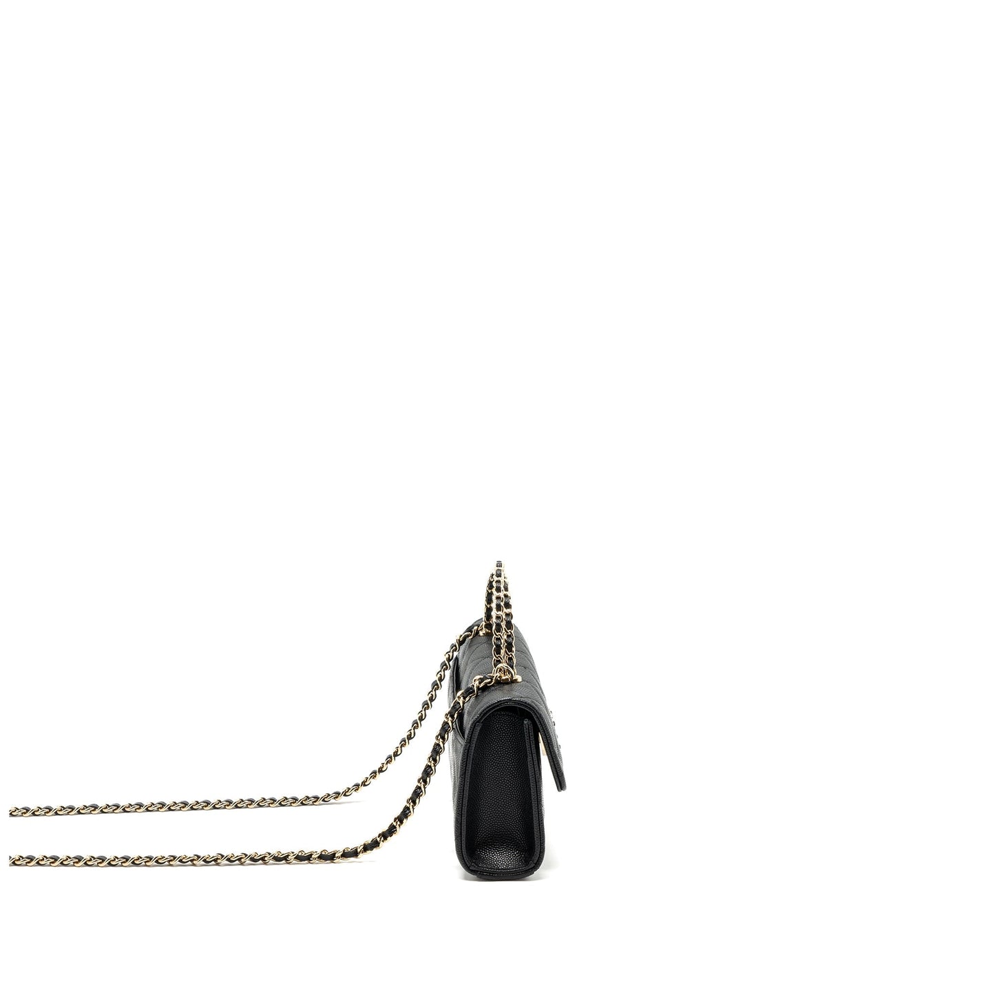 Chanel 23P Top Handle Mini Flap Bag Caviar Black LGHW (Microchip)