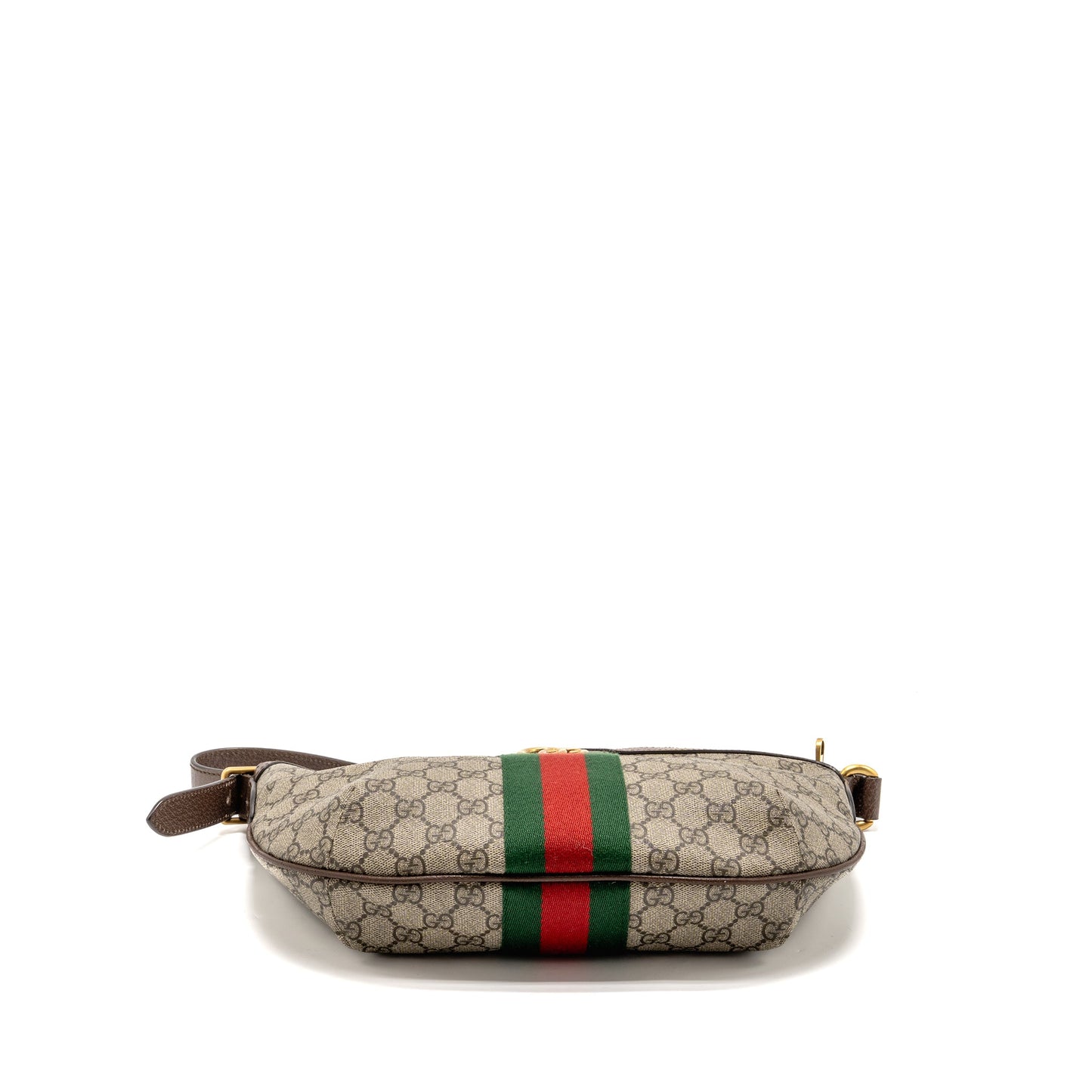 Gucci Small Ophidia Half Moon Crossbody Hobo Purse Supreme Canvas