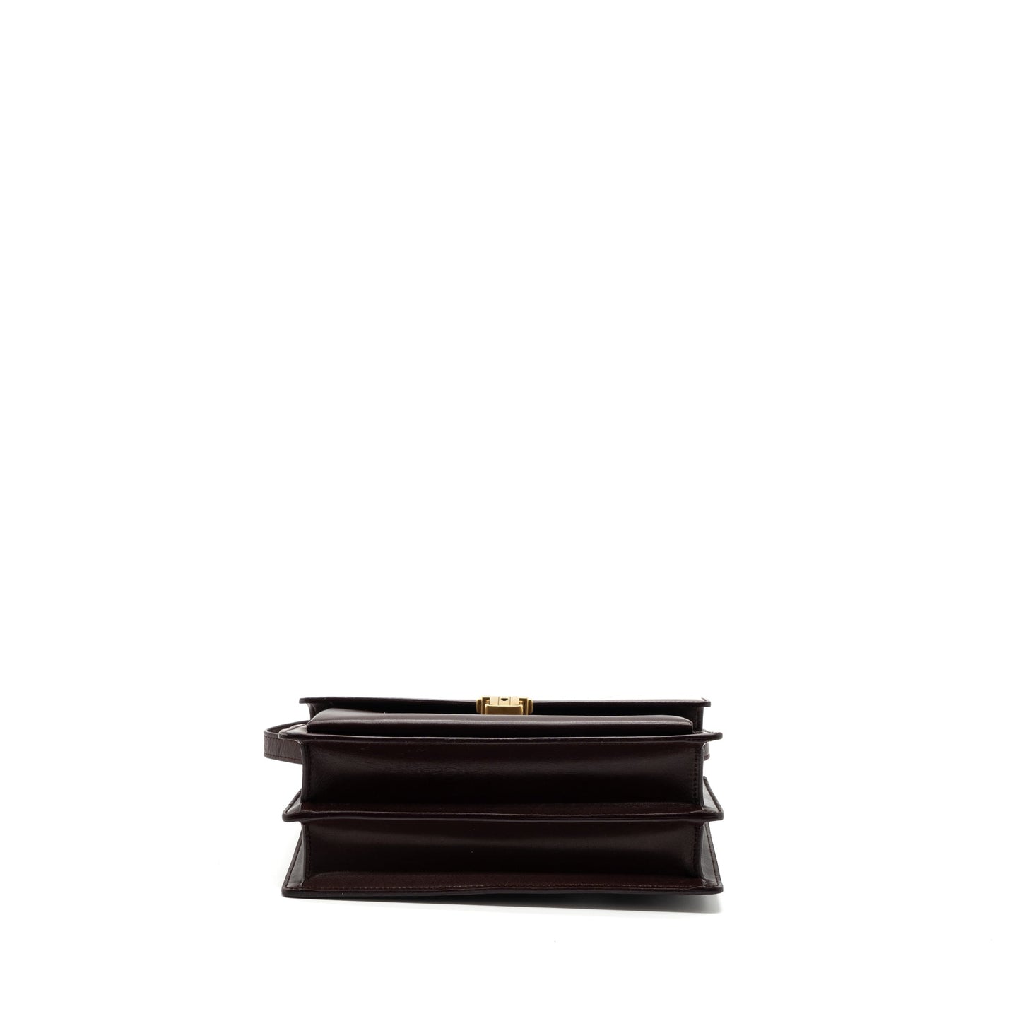 Saint Laurent/ Bellachasse Calfskin Dark Red Brushed