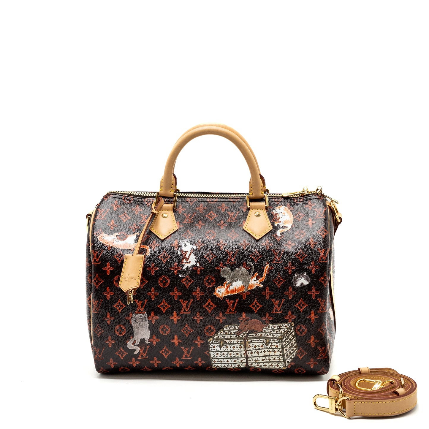 Louis Vuitton Speedy Bandouliere 30 Catogram Limited Edition Canvas