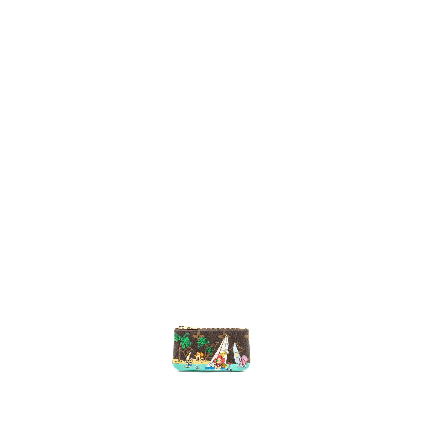 LOUIS VUITTON 2023 Christmas Animation Sailing Key Pouch Monogram Canvas Multicolour