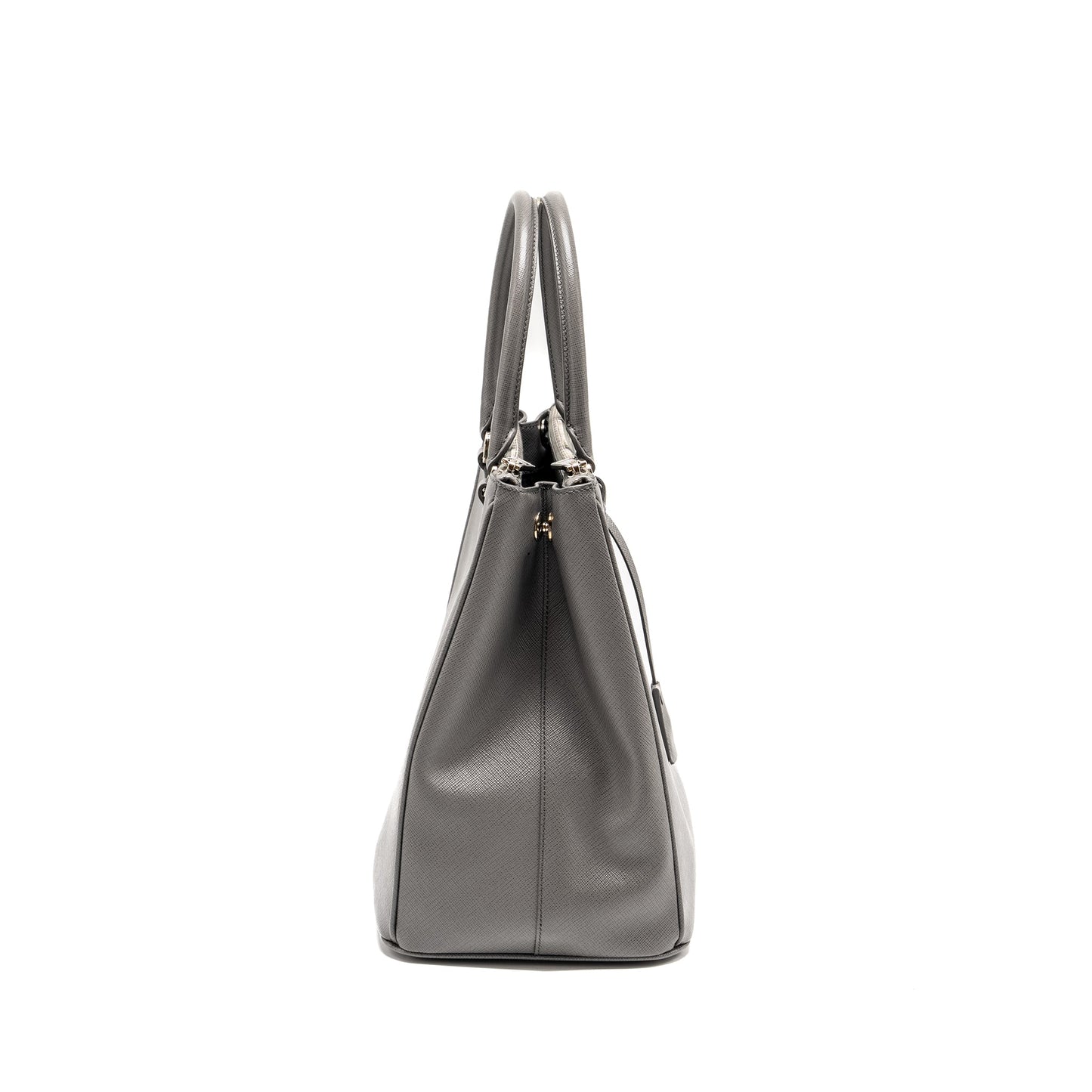 Prada Galleria Saffiano Tote Purse Calfskin Grey