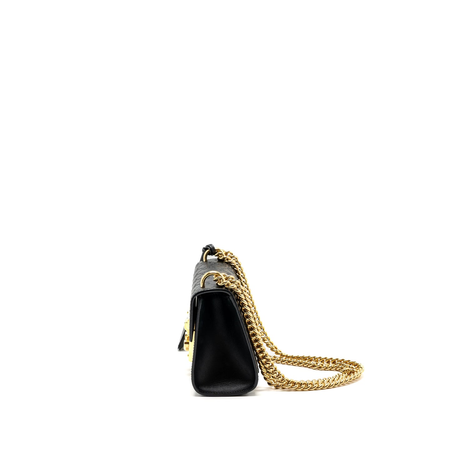 Gucci padlock chain Purse calfskin black
