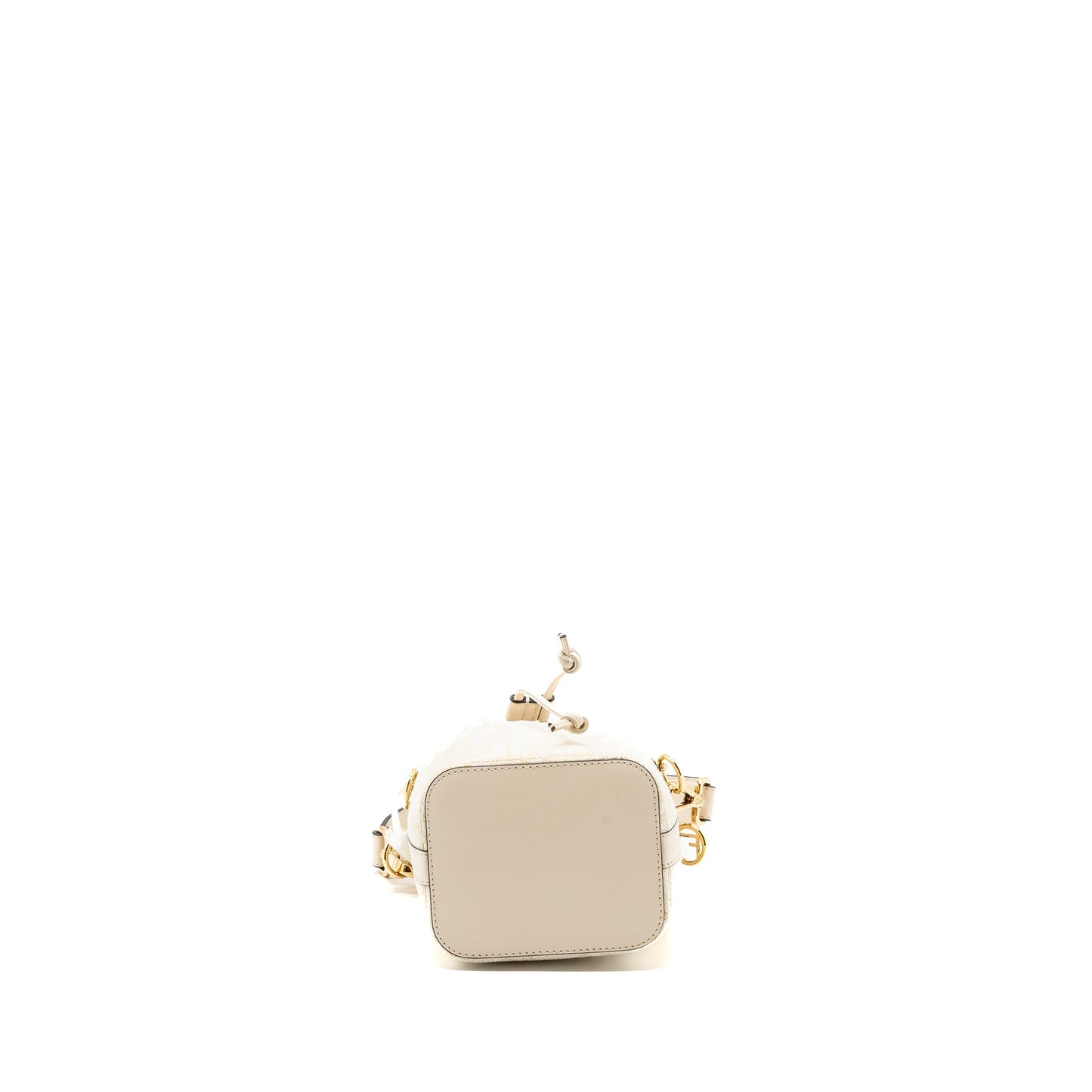 Fendi mini Mon Tresor bucket Purse fabric / leather cream