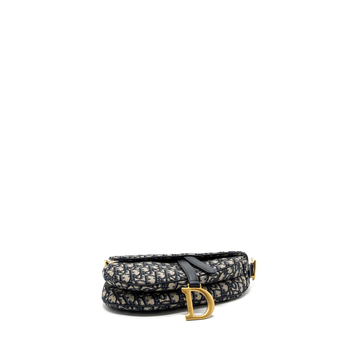 Dior Medium Saddle Purse Blue Oblique Jacquard Canvas
