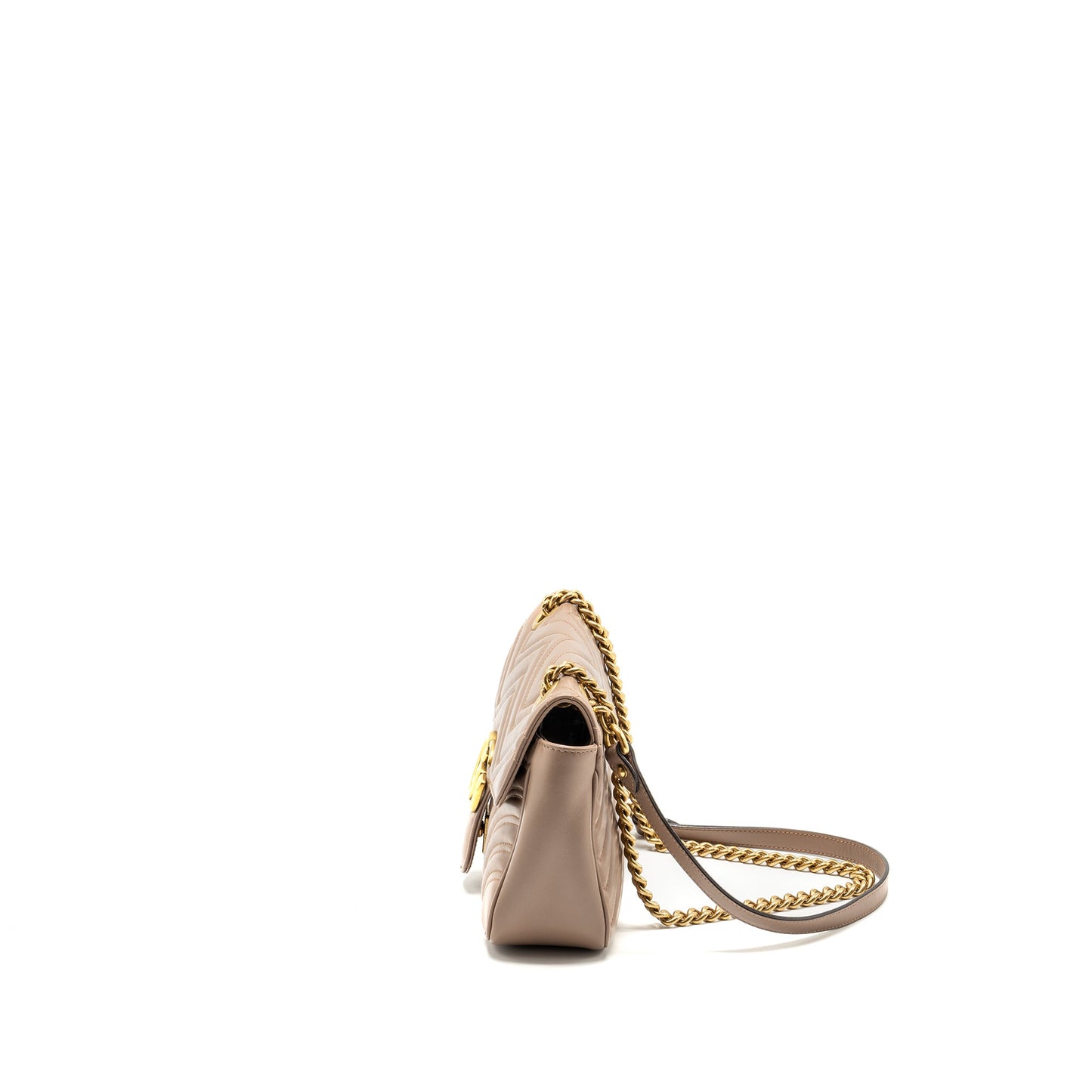 GUCCI Small Marmont Mini Purse Calfskin Beige