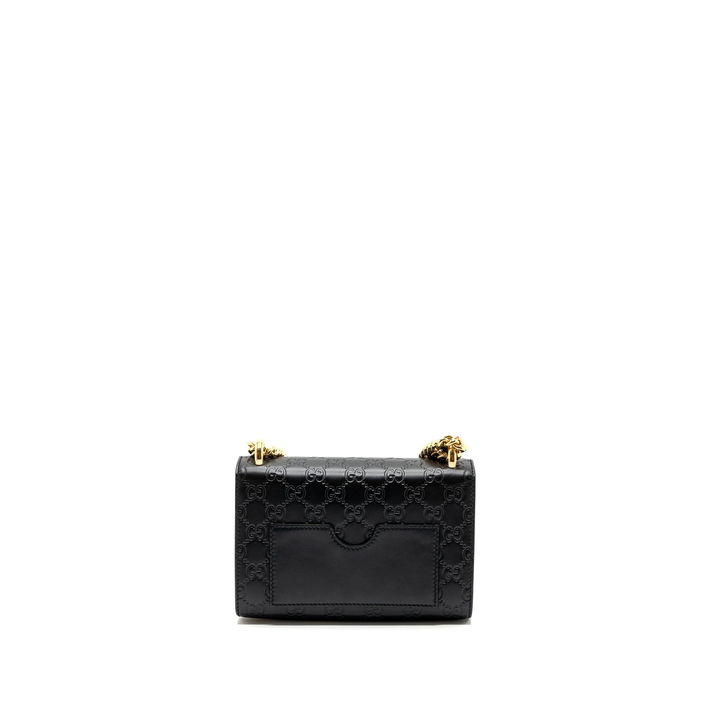 Gucci padlock chain Purse calfskin black