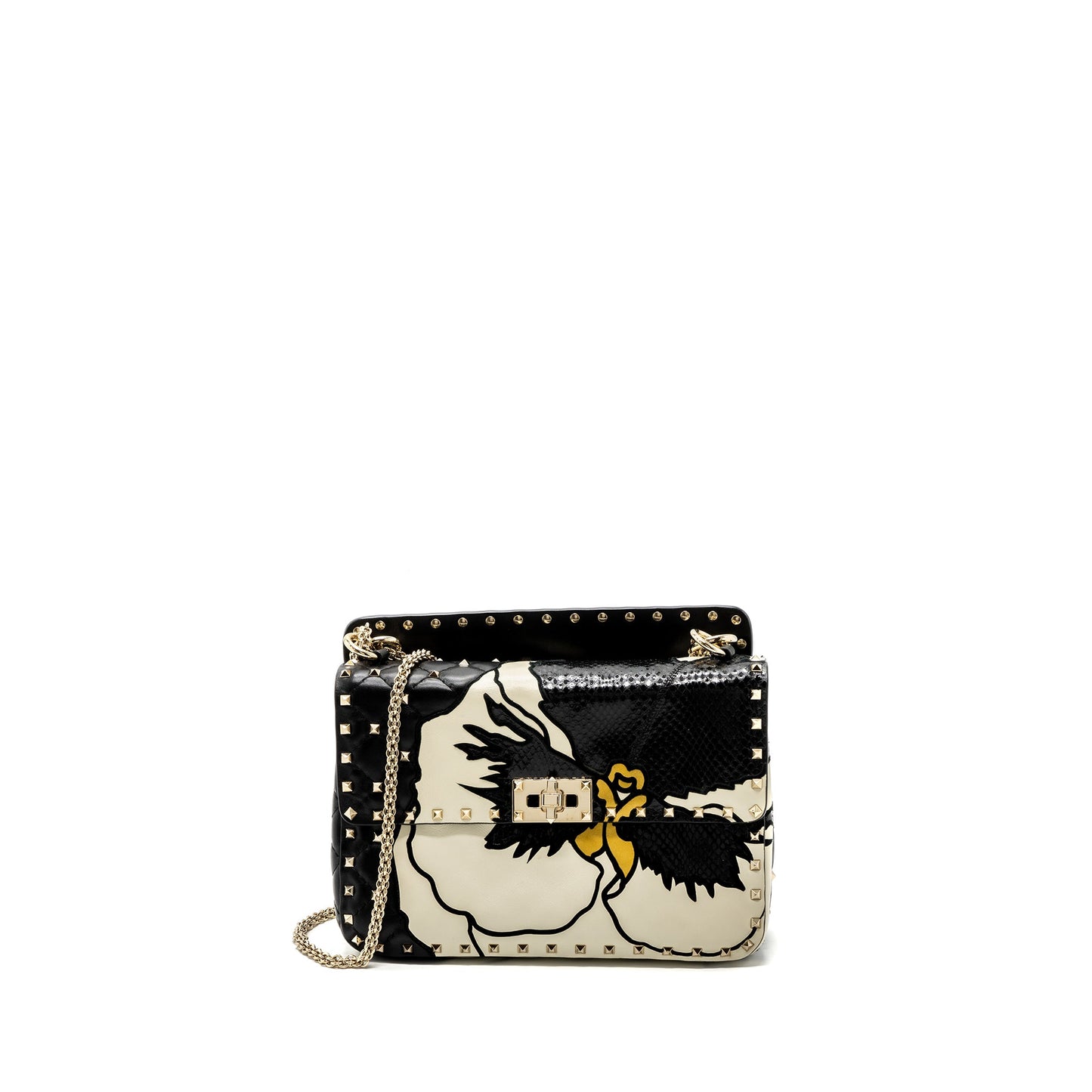 Valentino Garavani Rockstud Spike Mini Purse Leather/ Python Multicolour