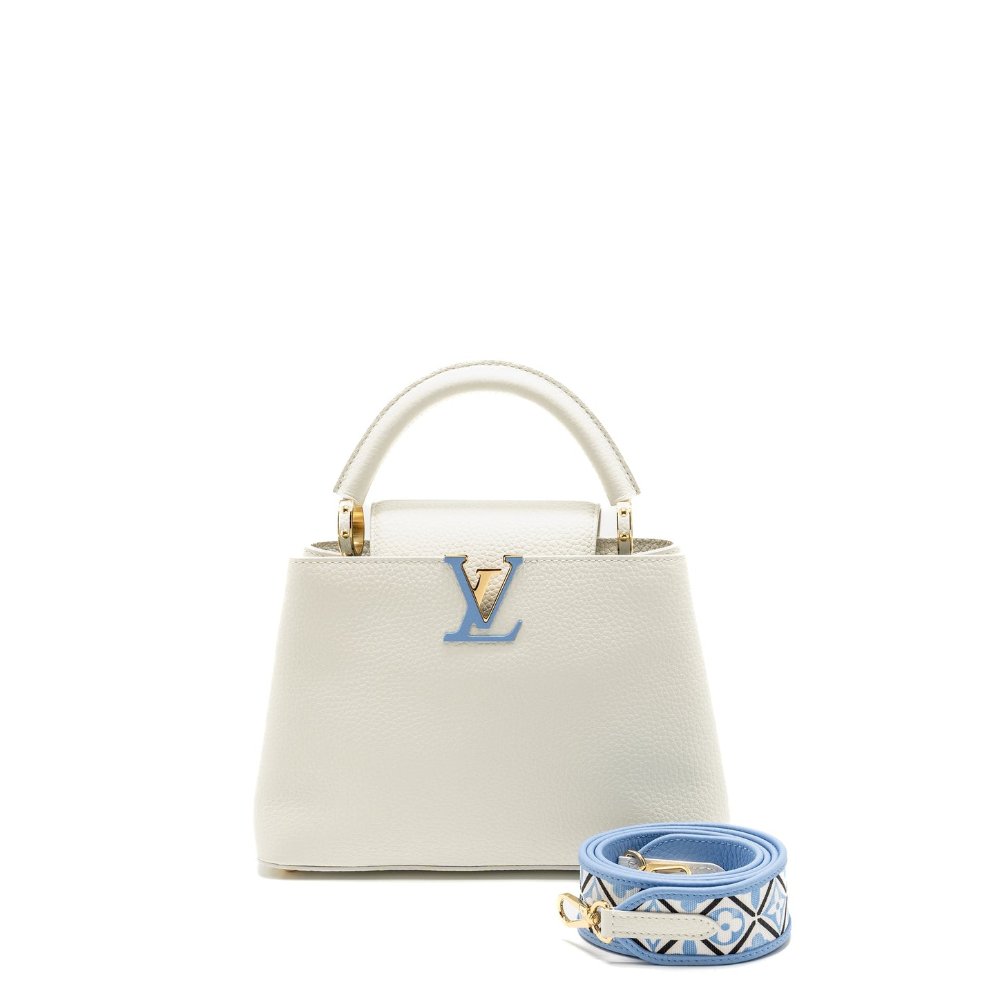Louis Vuitton Capucines Taurillon By The Pool Snow White/Provence Blue