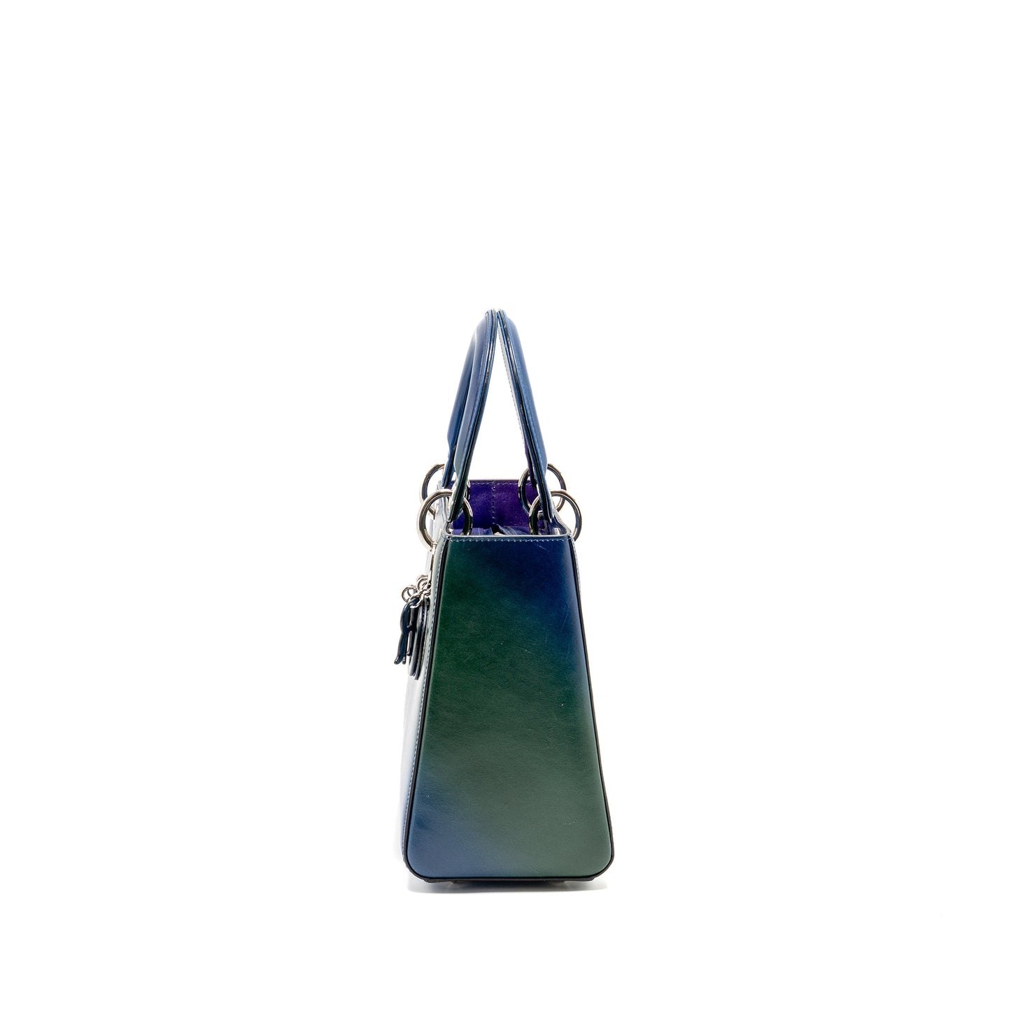 Dior Medium Lady Dior Box Calfskin Gradient Blue/Purple/Green