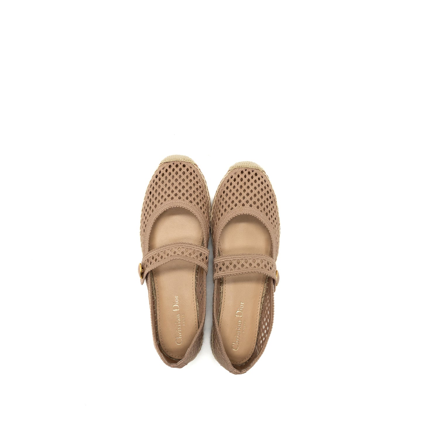 Dior Size 38 Caro espadrilles Fabric Light Pink