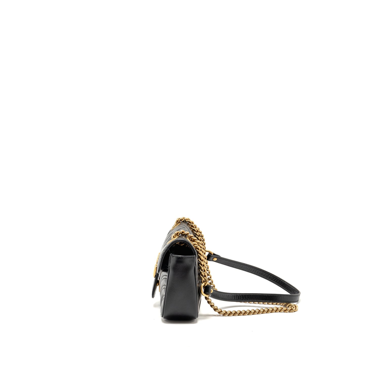 GUCCI Small Marmont Mini Purse Calfskin Black
