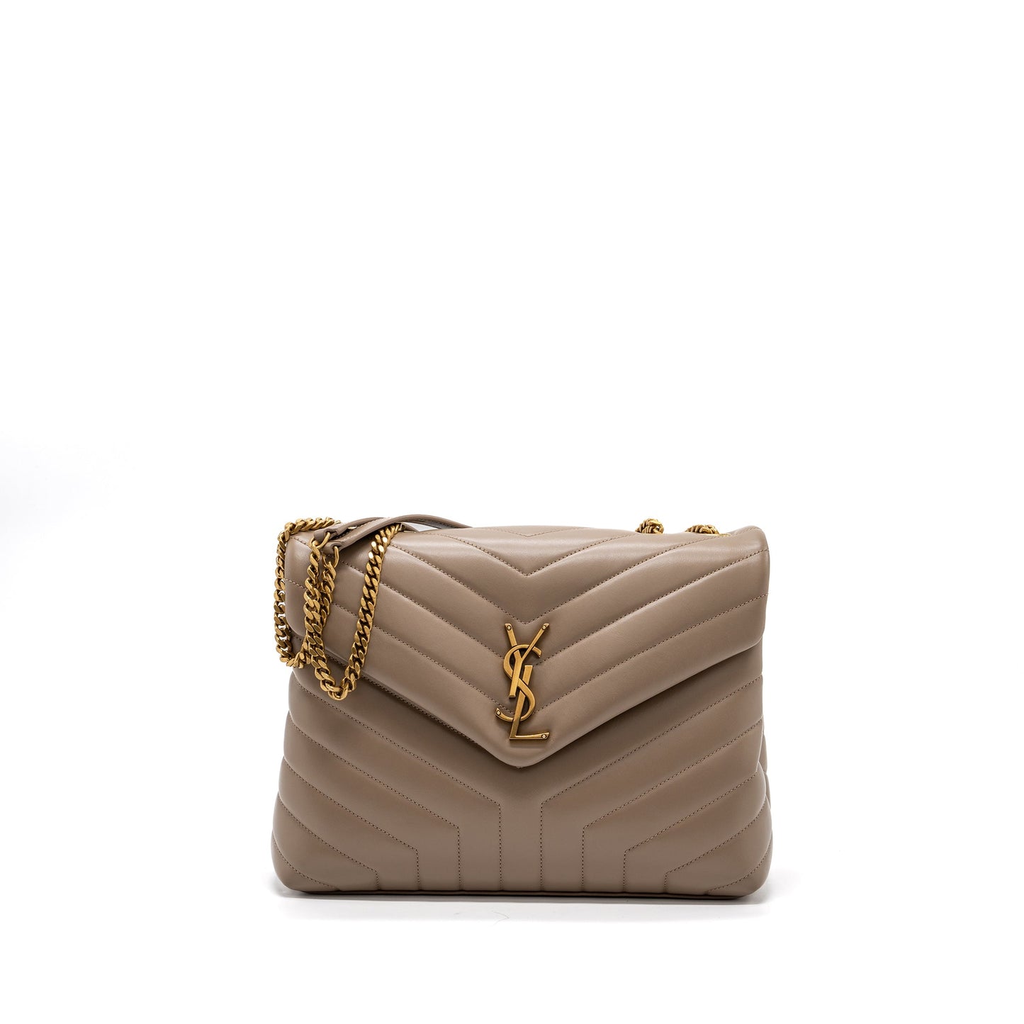 Saint Laurent Medium Loulou Mini Purse Beige
