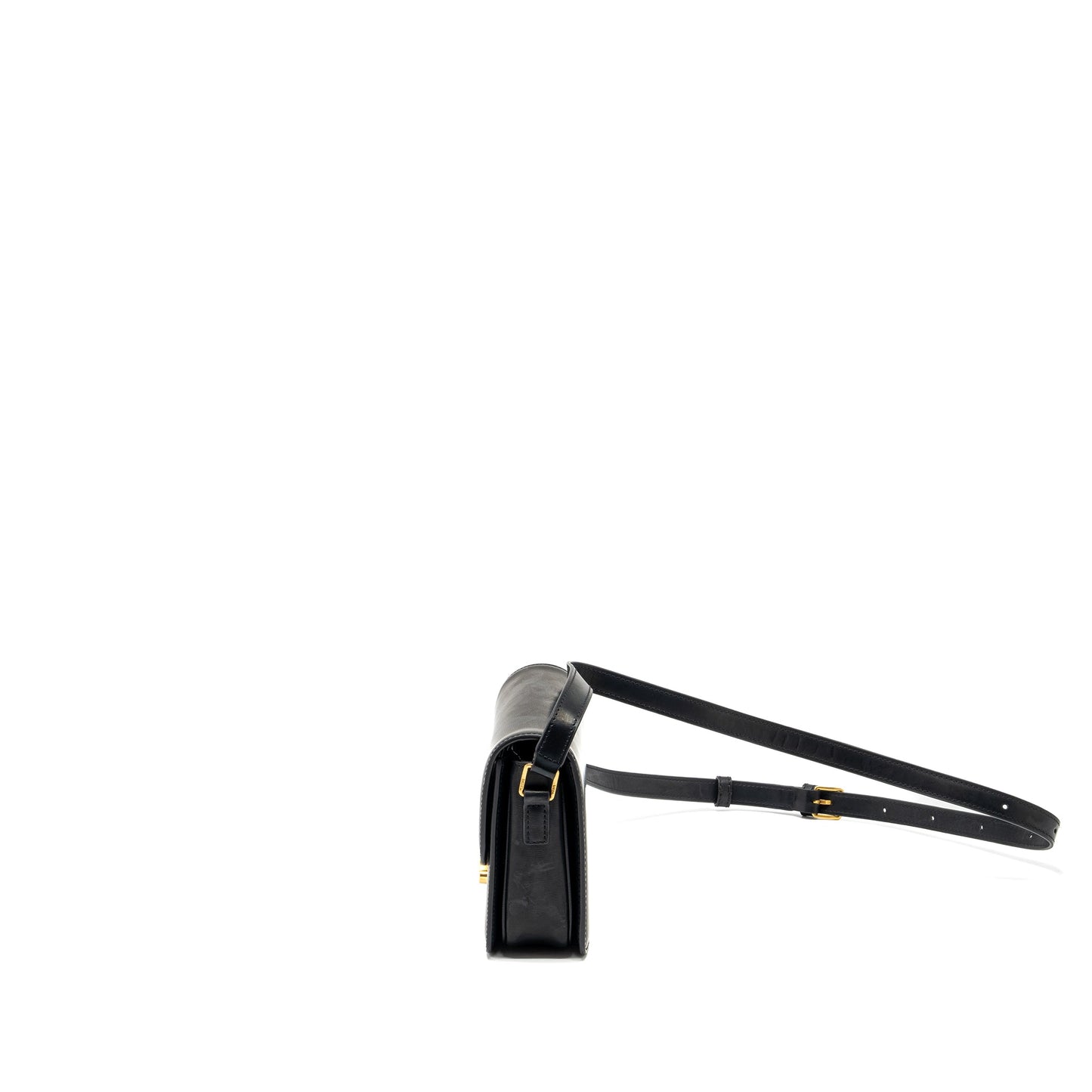 Celine Teen Triomphe Purse Calfskin Black