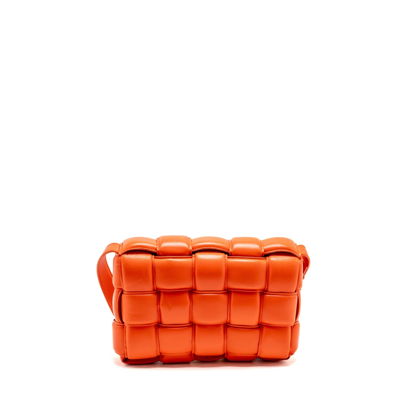 Bottega Veneta Padded Cassette Purse Lambskin Orange