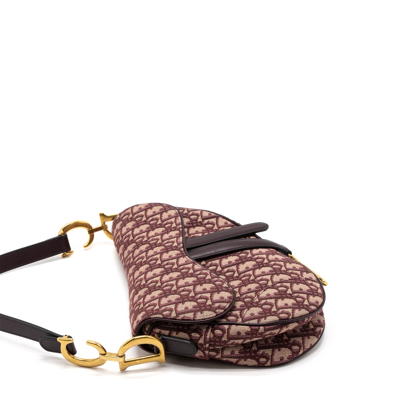 Dior Saddle Purse Red Oblique Embroidery