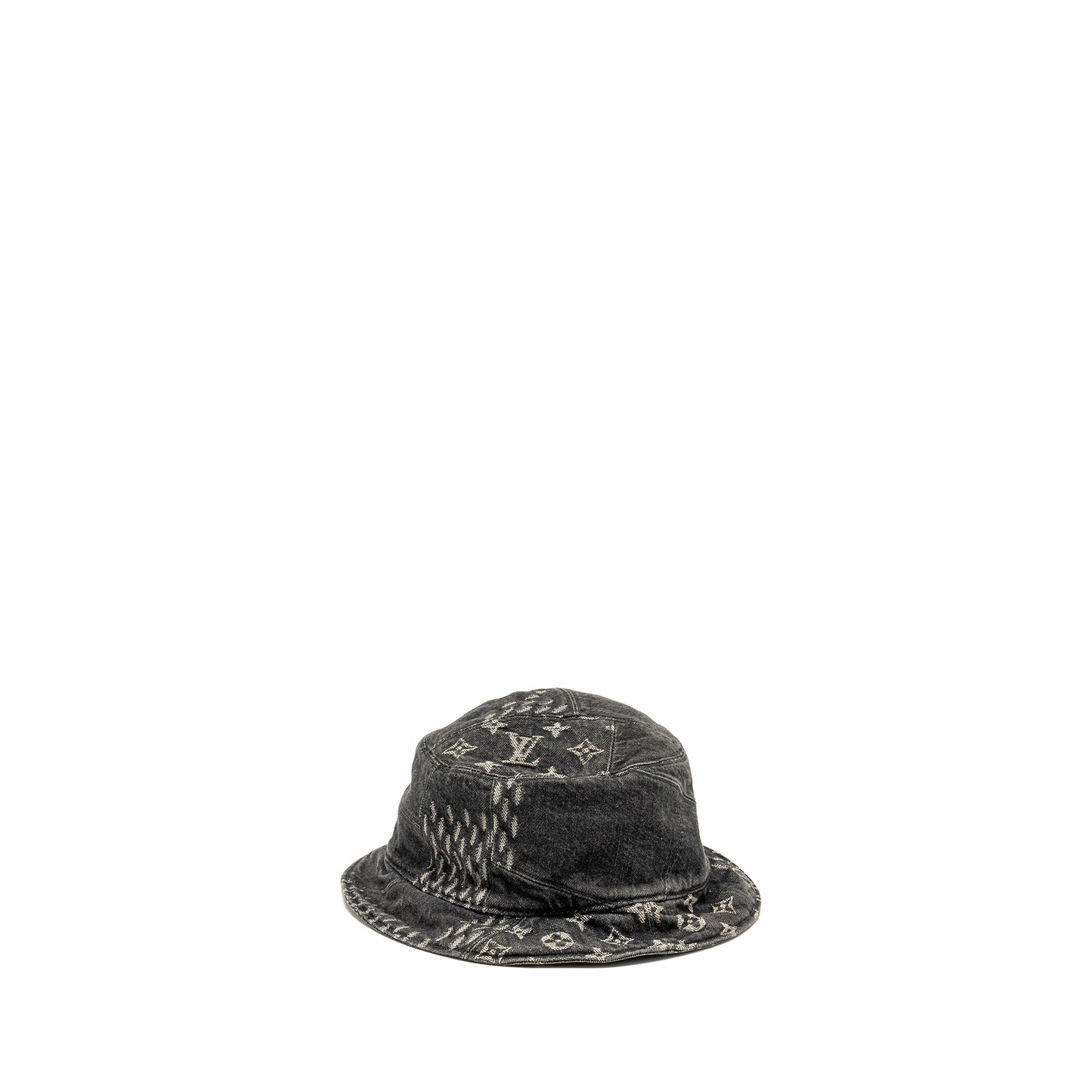 Louis Vuitton Ã Nigo Size 58 Damier Bucket Hat Denim BLACK