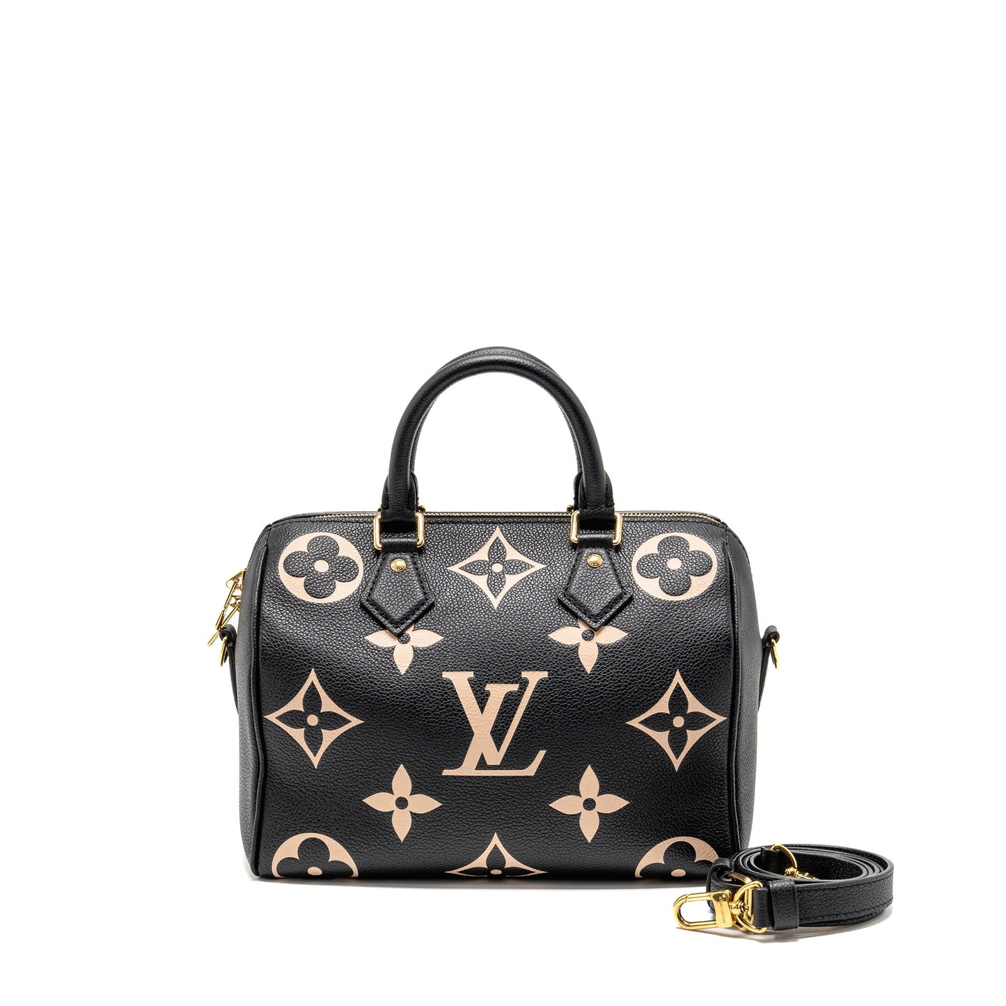 Louis Vuitton Speedy Bandouliere 25 Bicolour Monogram Empreinte Leather Black/Beige