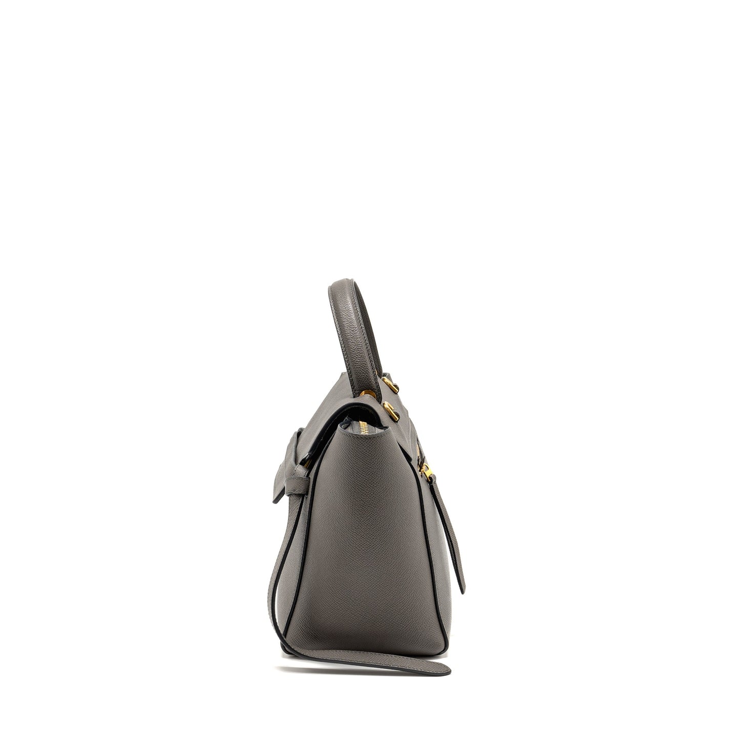 CELINE Micro Belt Purse Grained Calfskin Grey