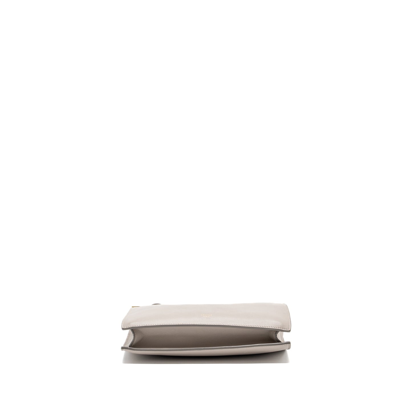 Celine mini clasp Mini Purse light grey leather