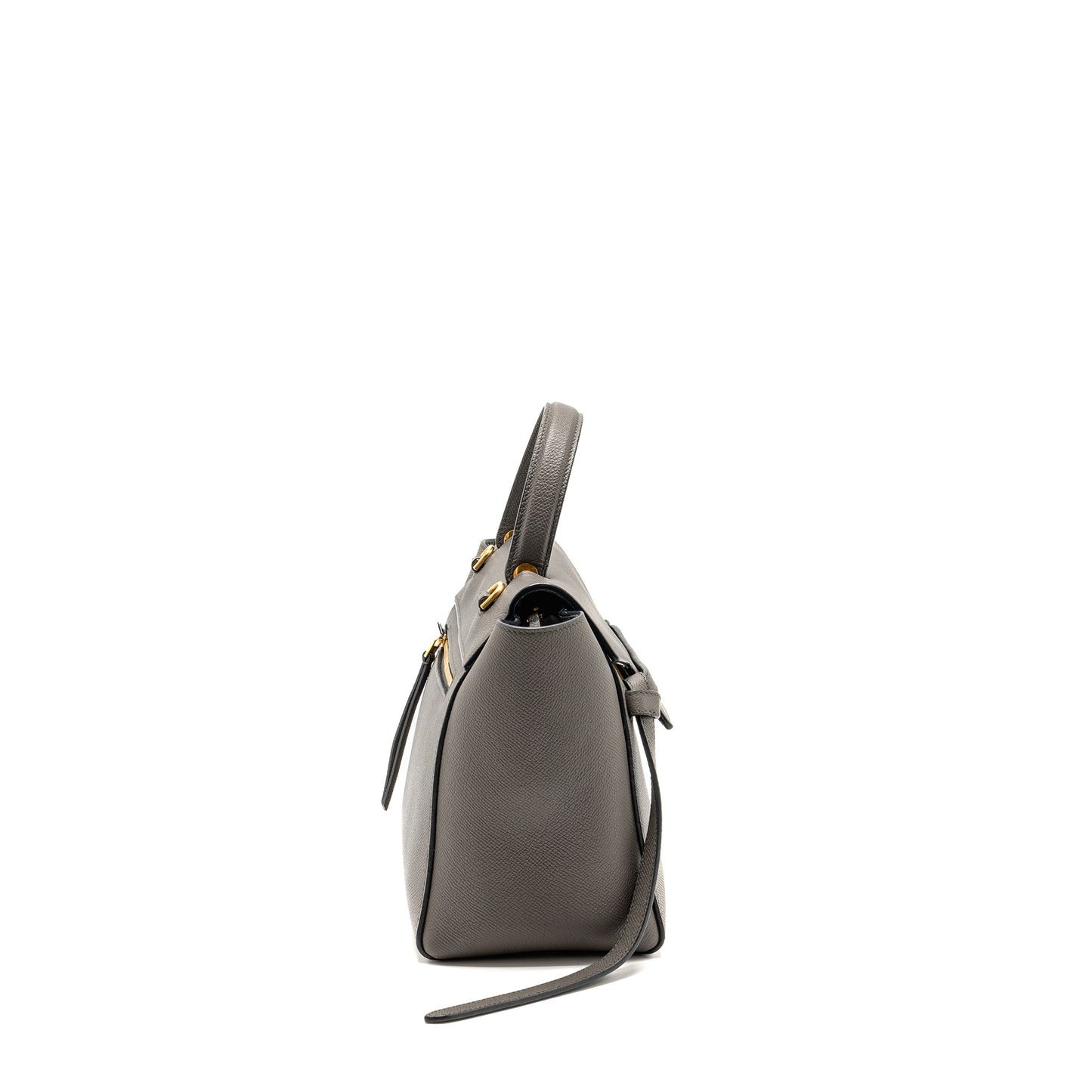 CELINE Micro Belt Purse Grained Calfskin Grey