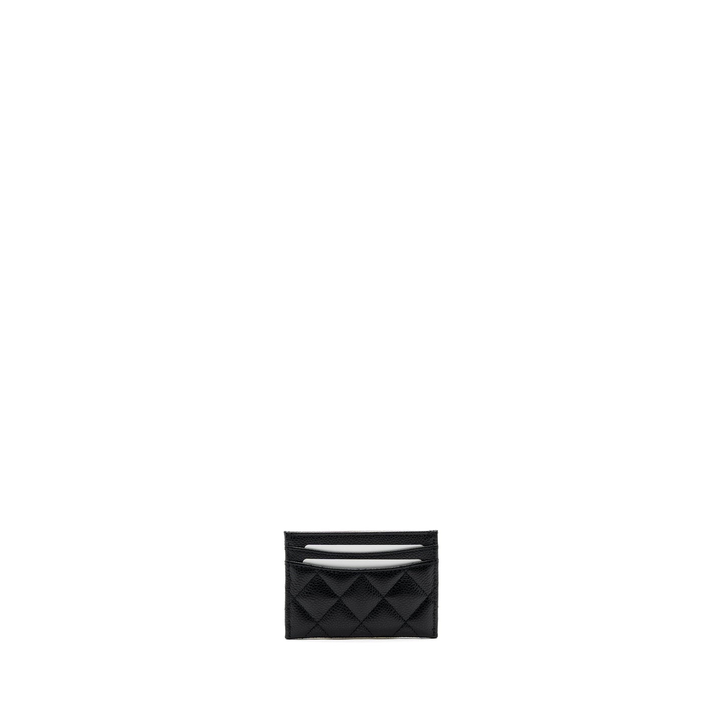 Chanel classic card holder caviar black SHW