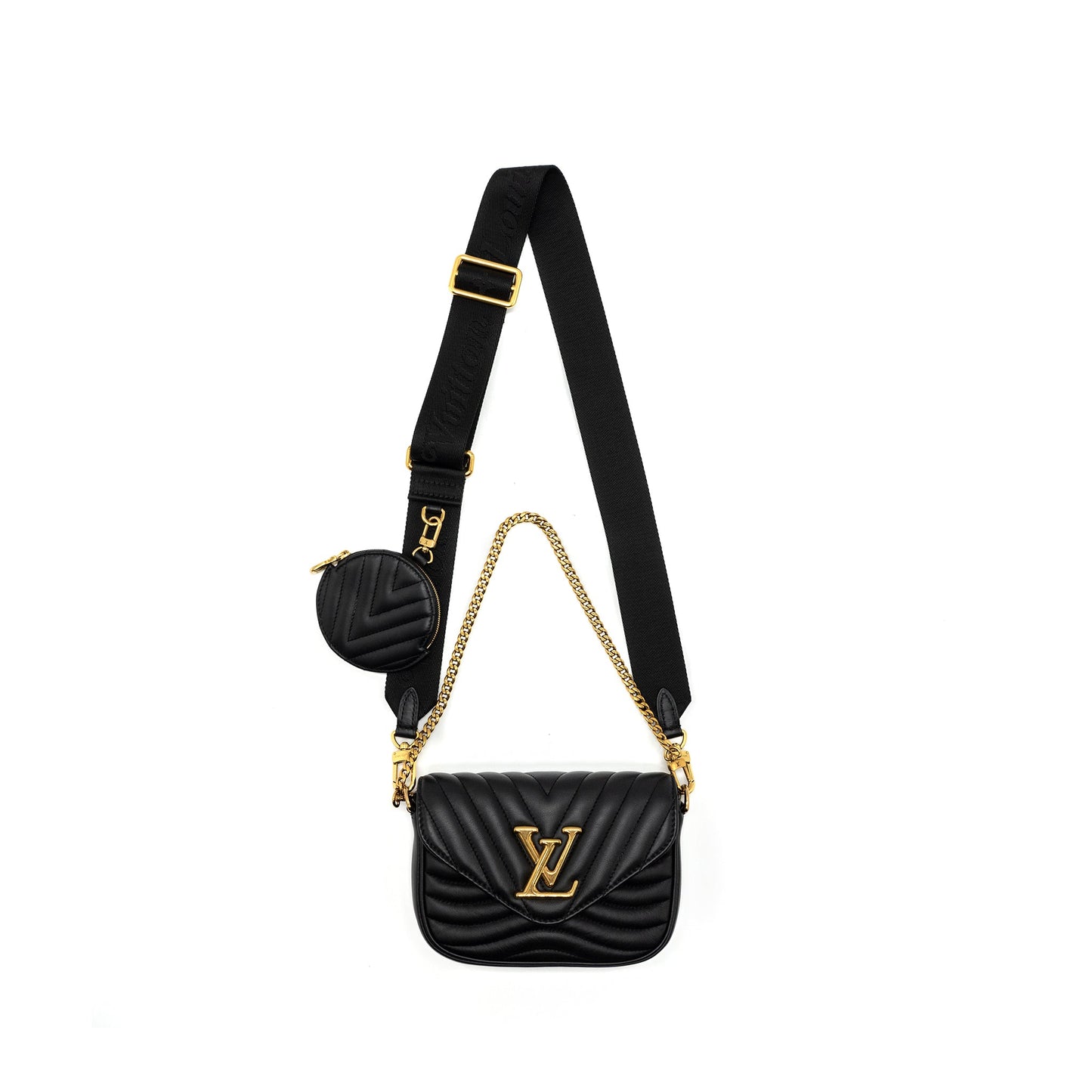 Louis Vuitton New Wave Multi Pochette Calfskin Black