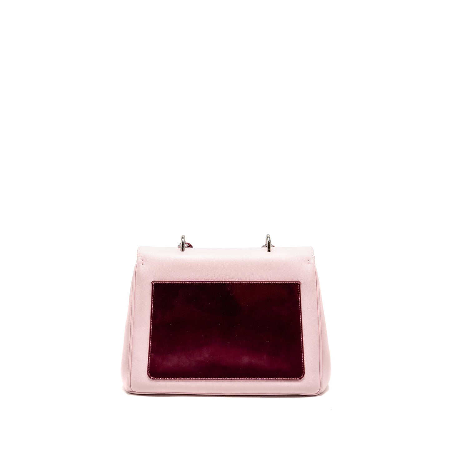Dior Medium Be Dior Flap Purse Calfskin/Metallic Patent Pink
