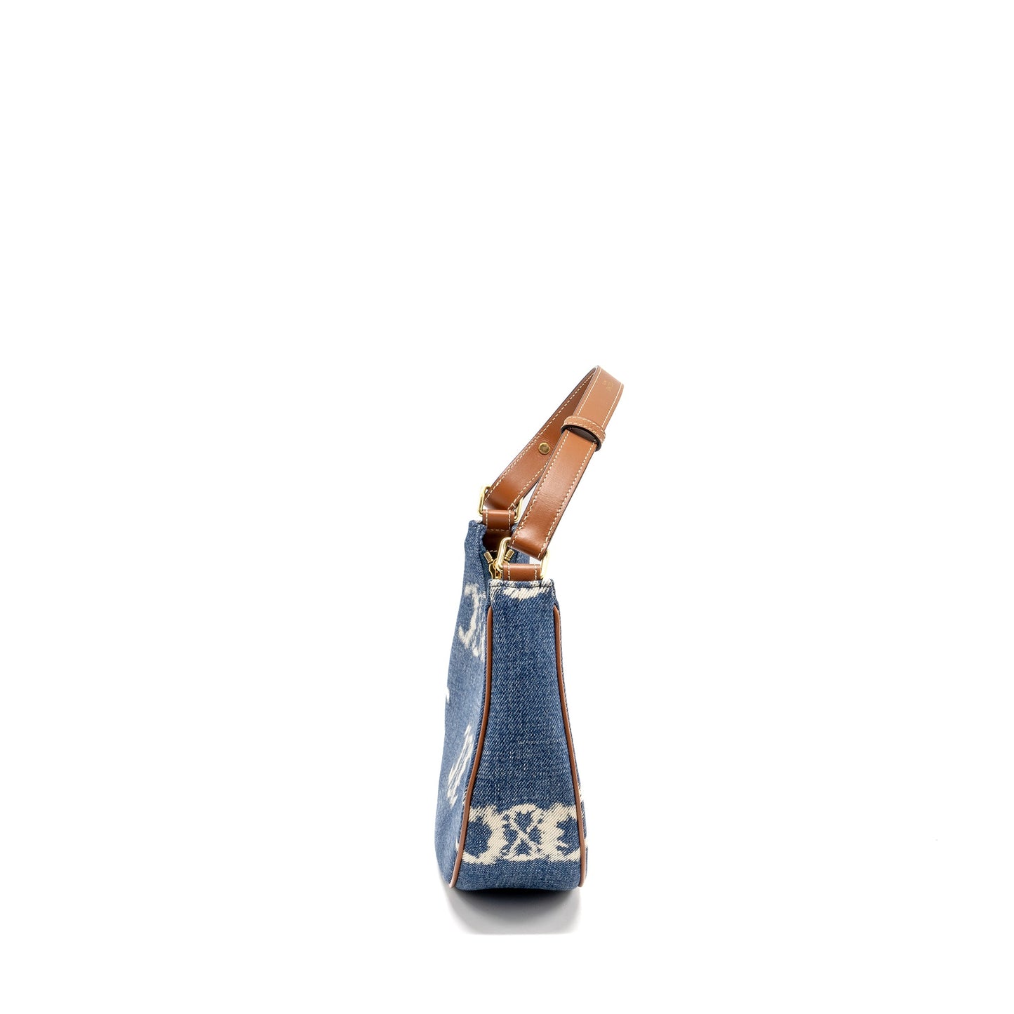 Celine Medium Ava Purse With Triomphe Denim Navy/Tan