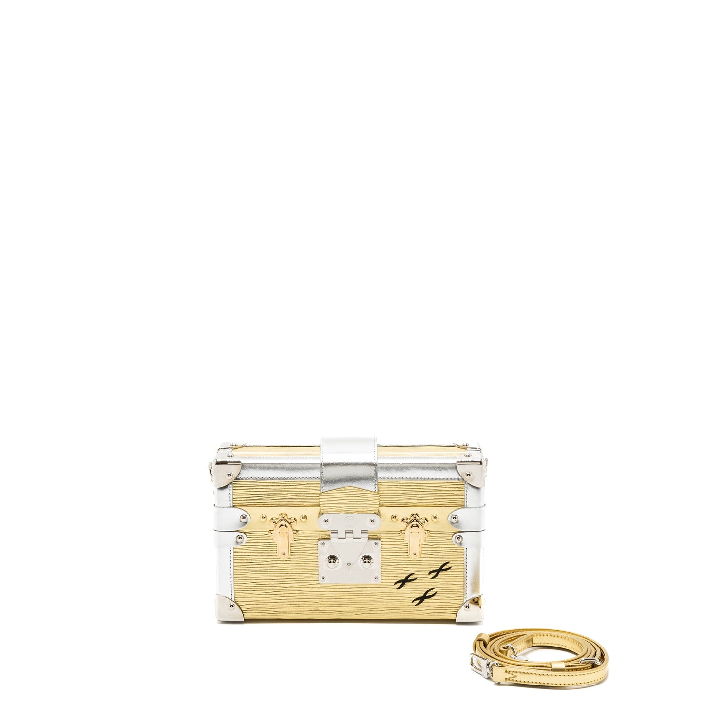 Louis Vuitton petit Malle epi gold / silver
