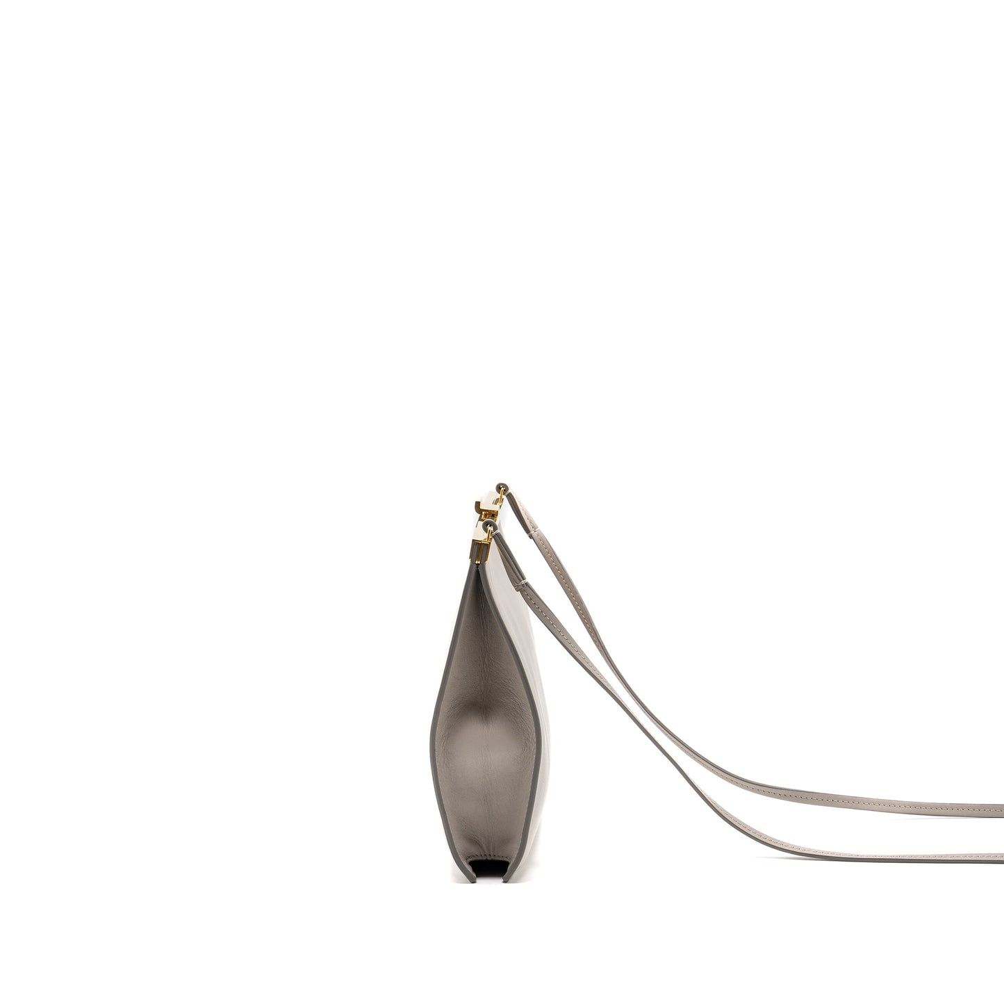 Celine mini clasp Mini Purse light grey leather