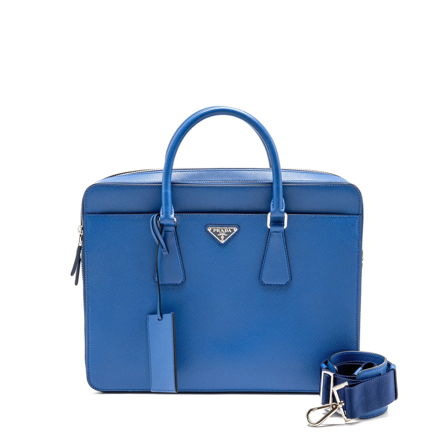 Prada Saffiano Briefcase Azzurro