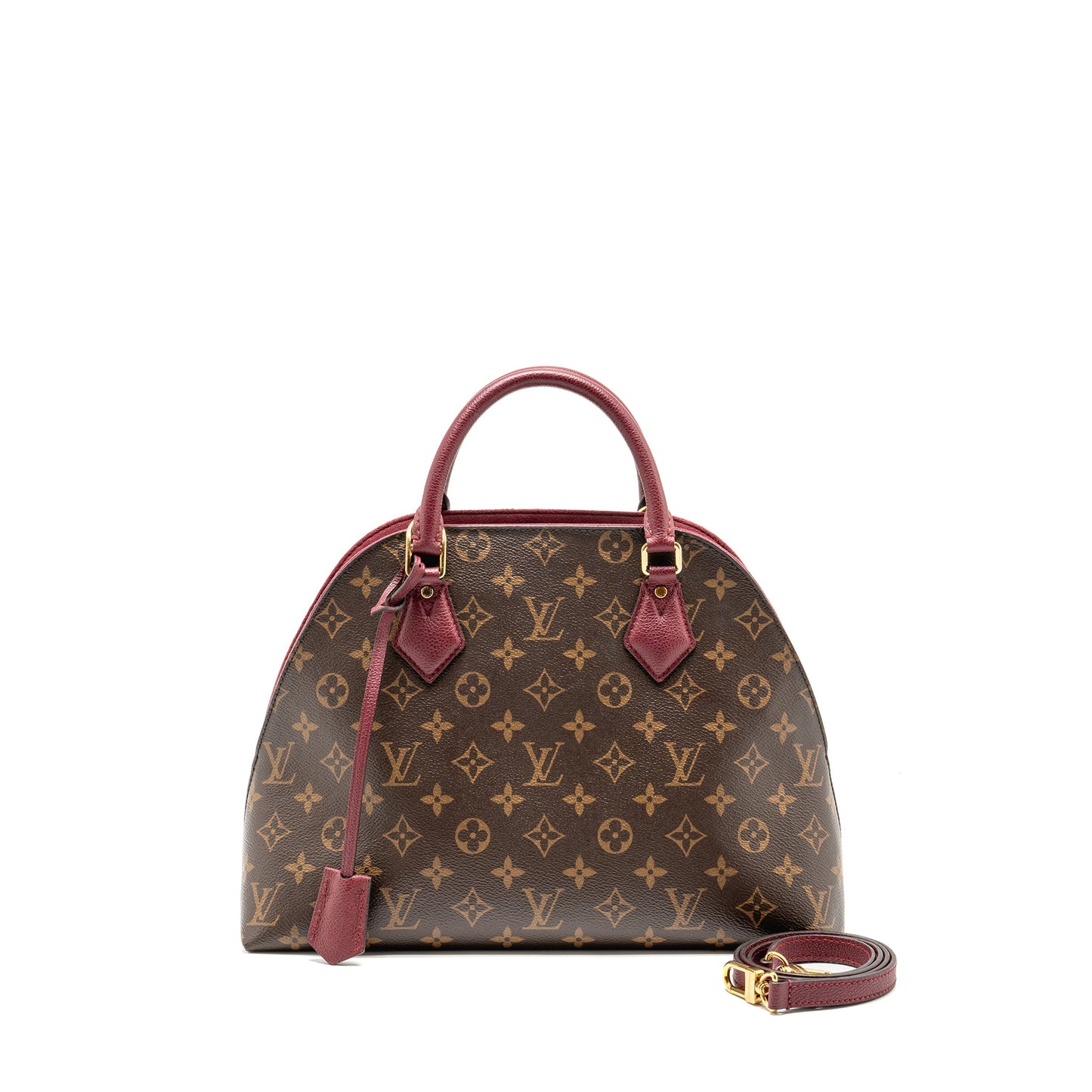 Louis Vuitton Alma BâNâB Purse Monogram Canvas Raspberry