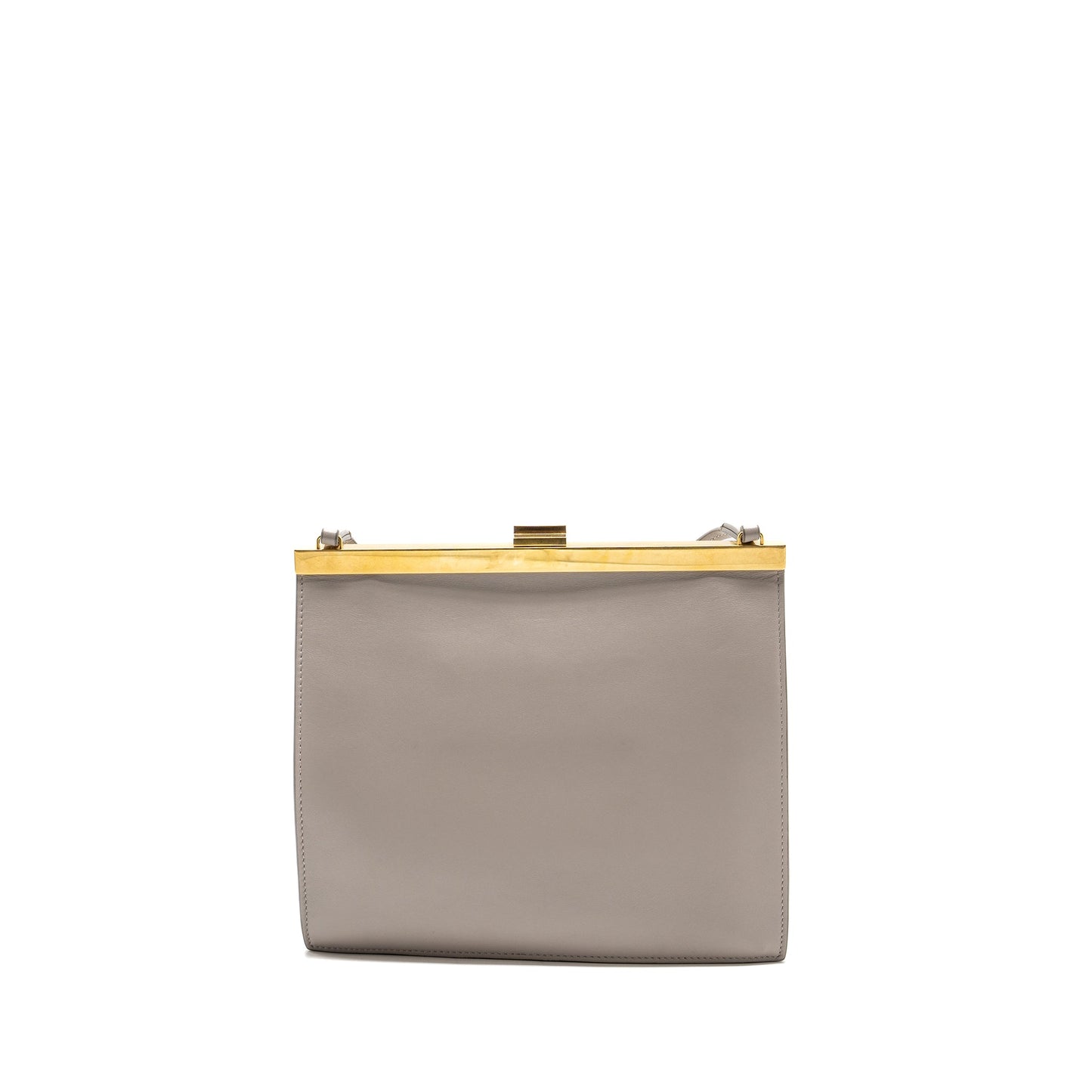 Celine mini clasp Mini Purse light grey leather