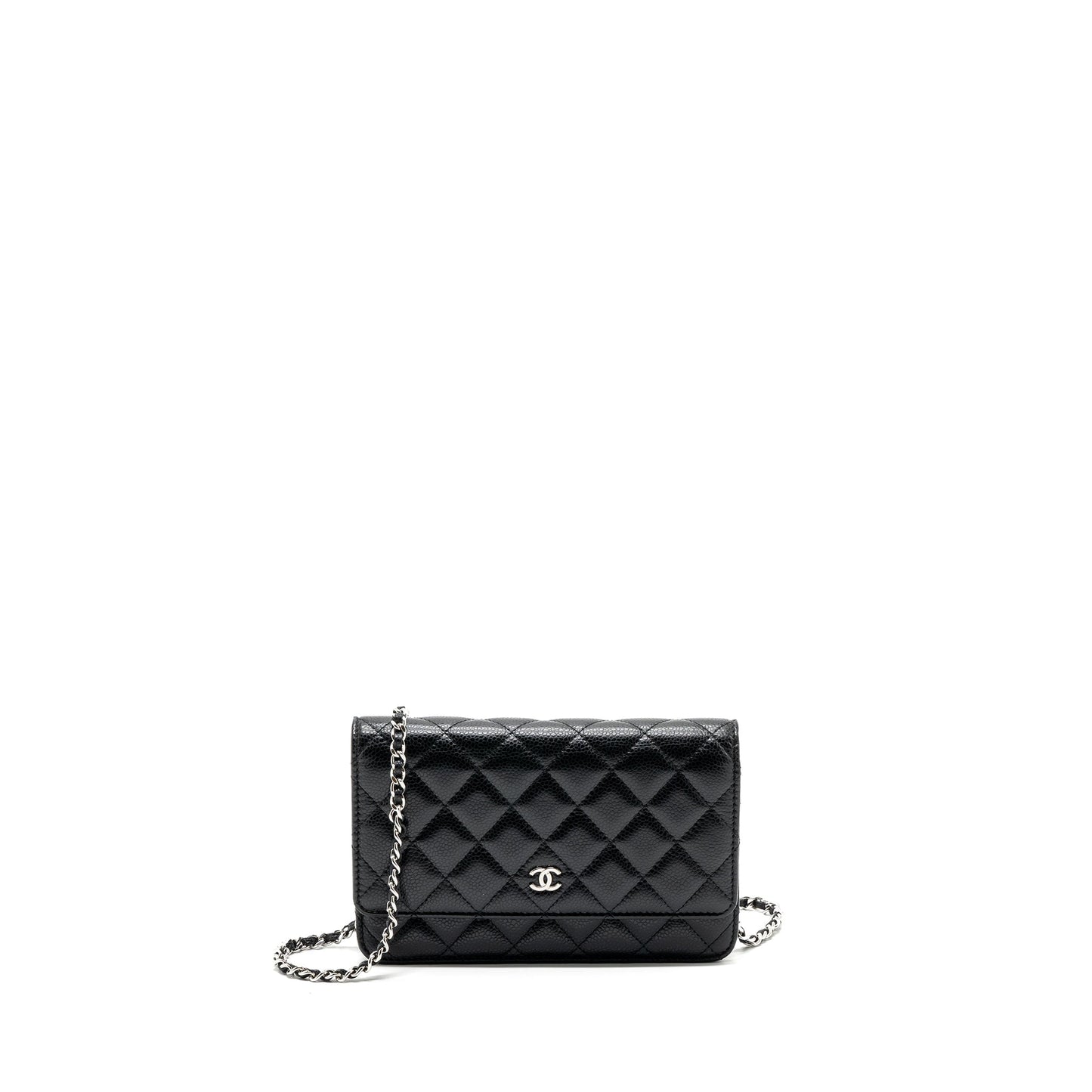 Chanel Classic Wallet On Chain Caviar Black SHW (microchip)