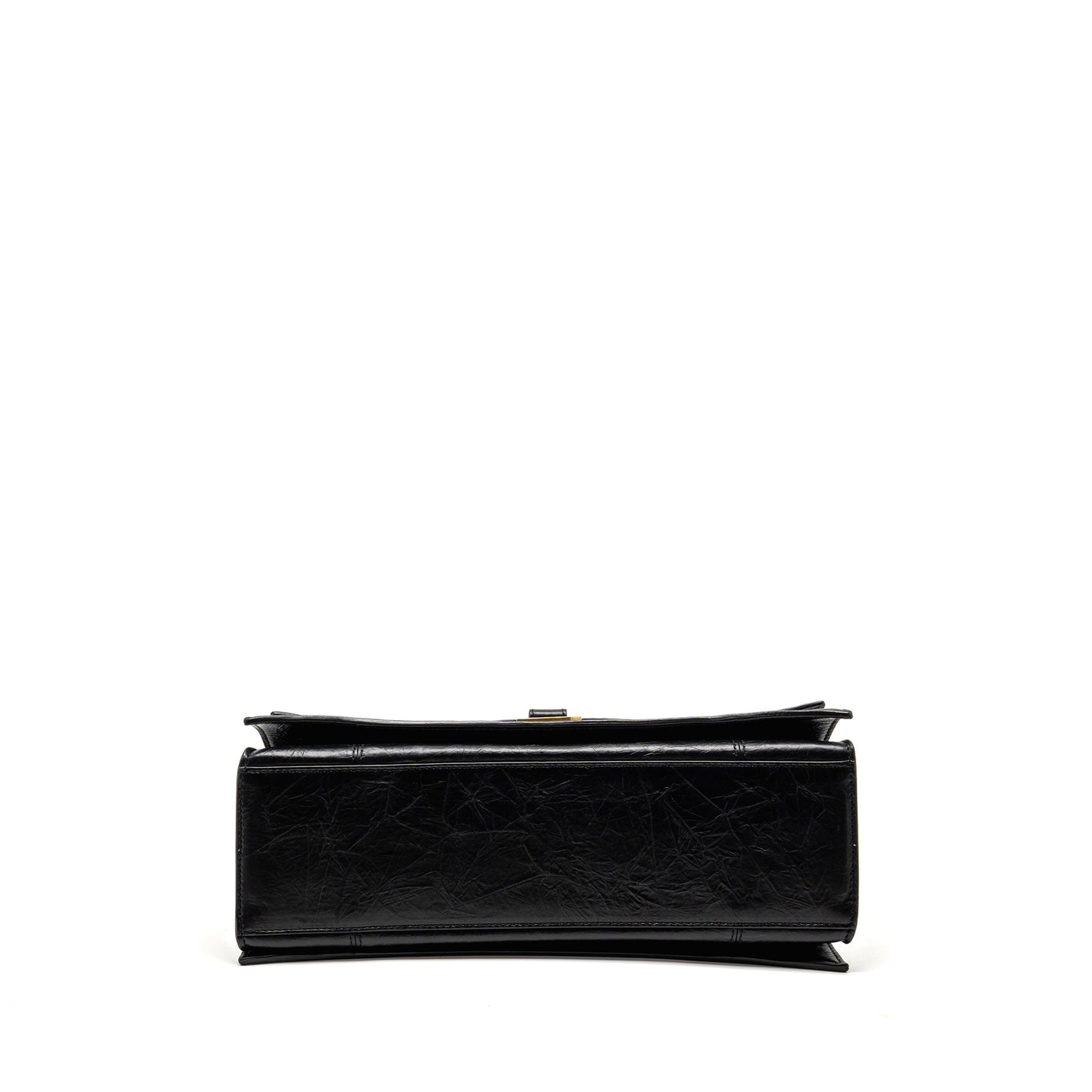 Balenciaga Medium Womenâs Crush Chain Purse Calfskin Black