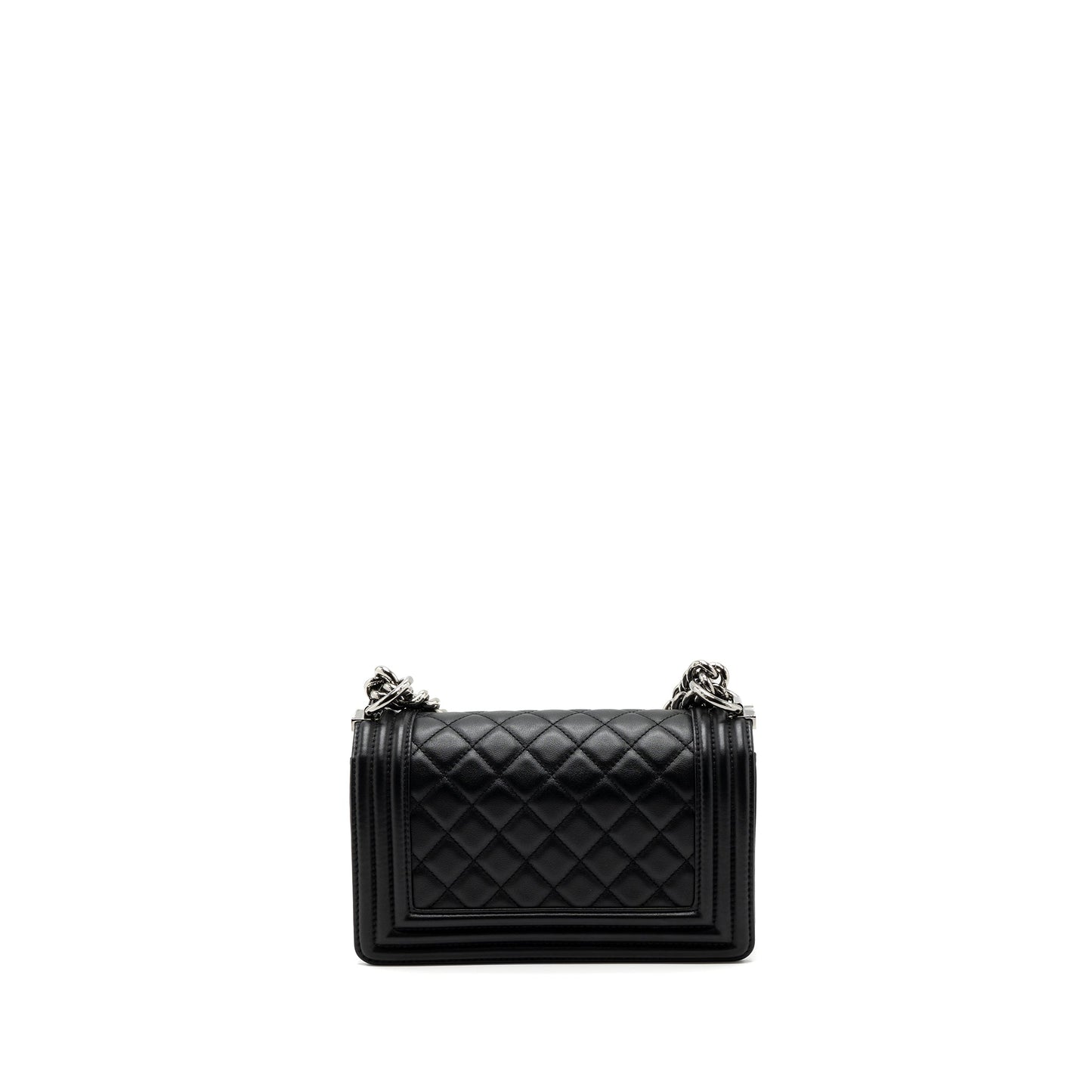 Chanel Small Boy Bag Calfskin Black shw (microchip)