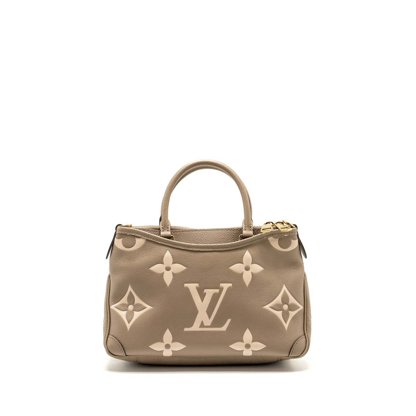 Louis Vuitton Trianon Tote Purse Monogram Empreinte Tourterelle/CrÃ¨me Beige