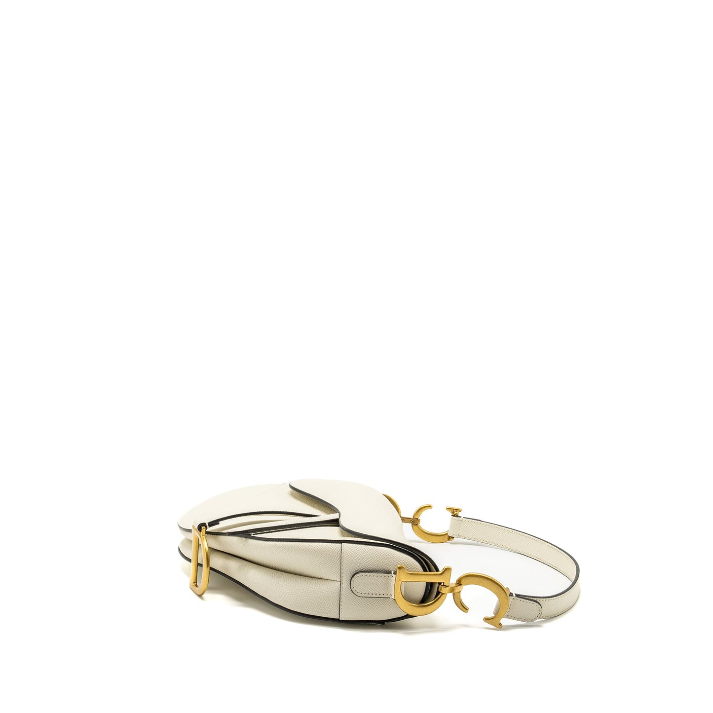 Dior Medium Saddle Purse Calfskin WHITE