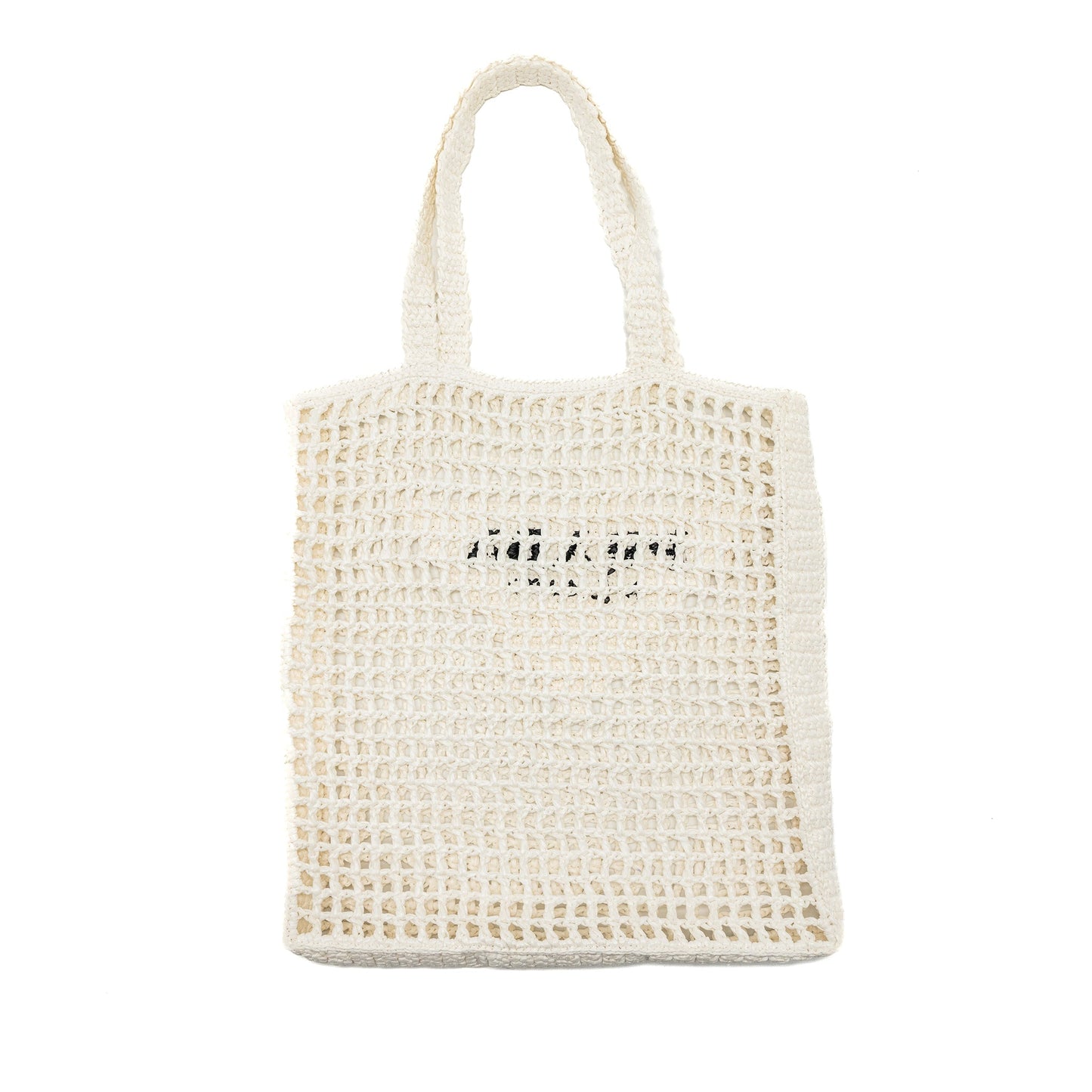Prada crochet tote Purse raffia white